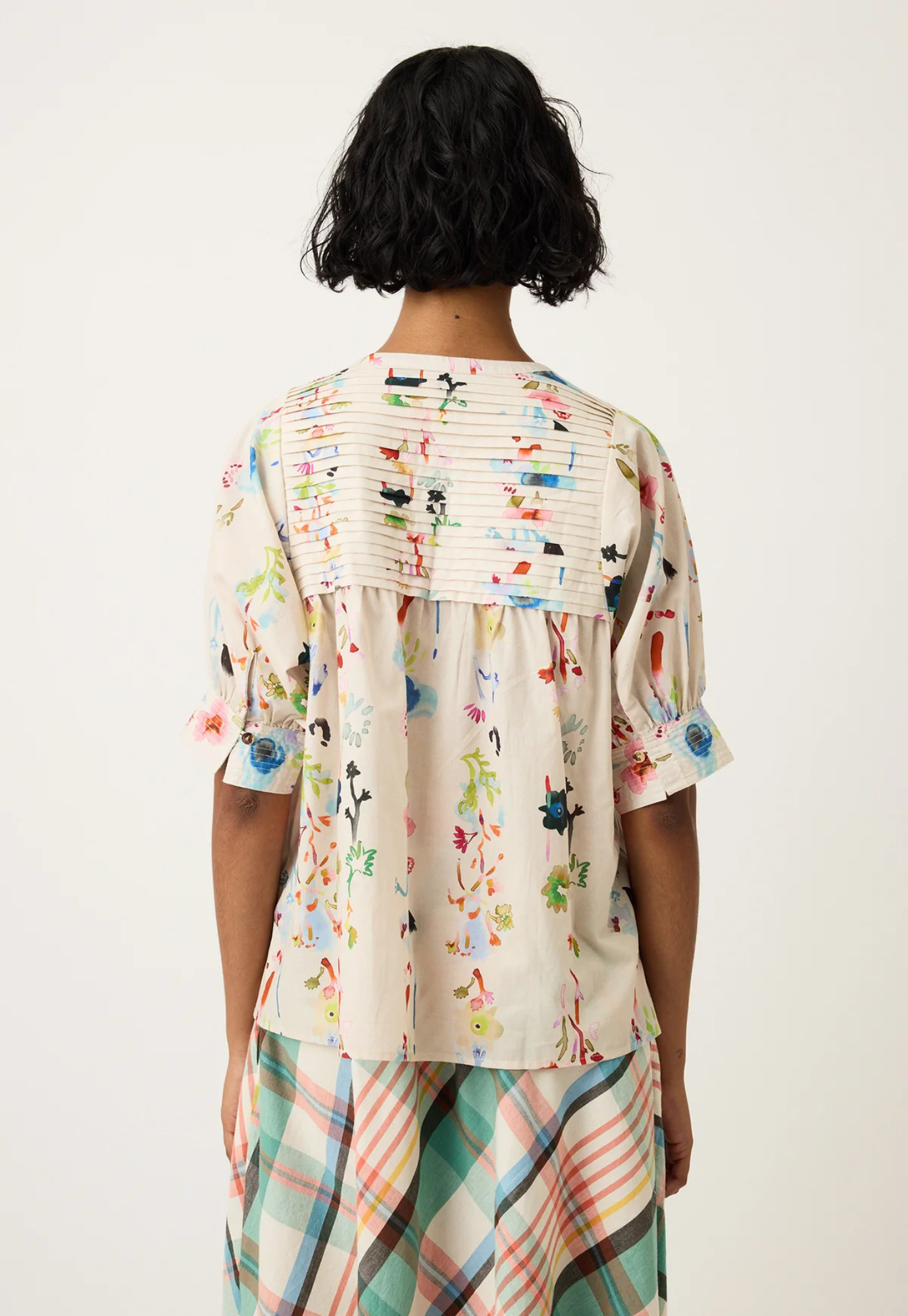 nancybird - gwen blouse - watercolour cream