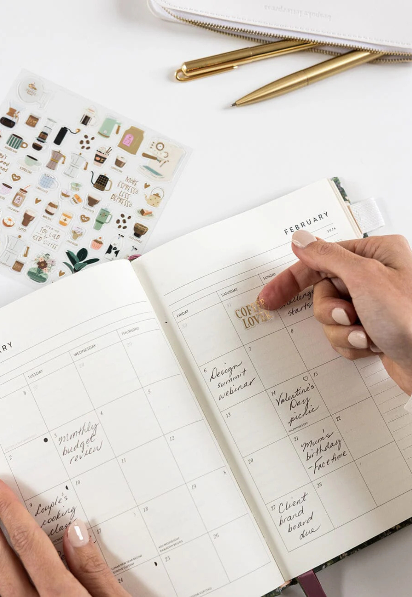 bespoke letterpress - 2026 petite planner - summer perennials