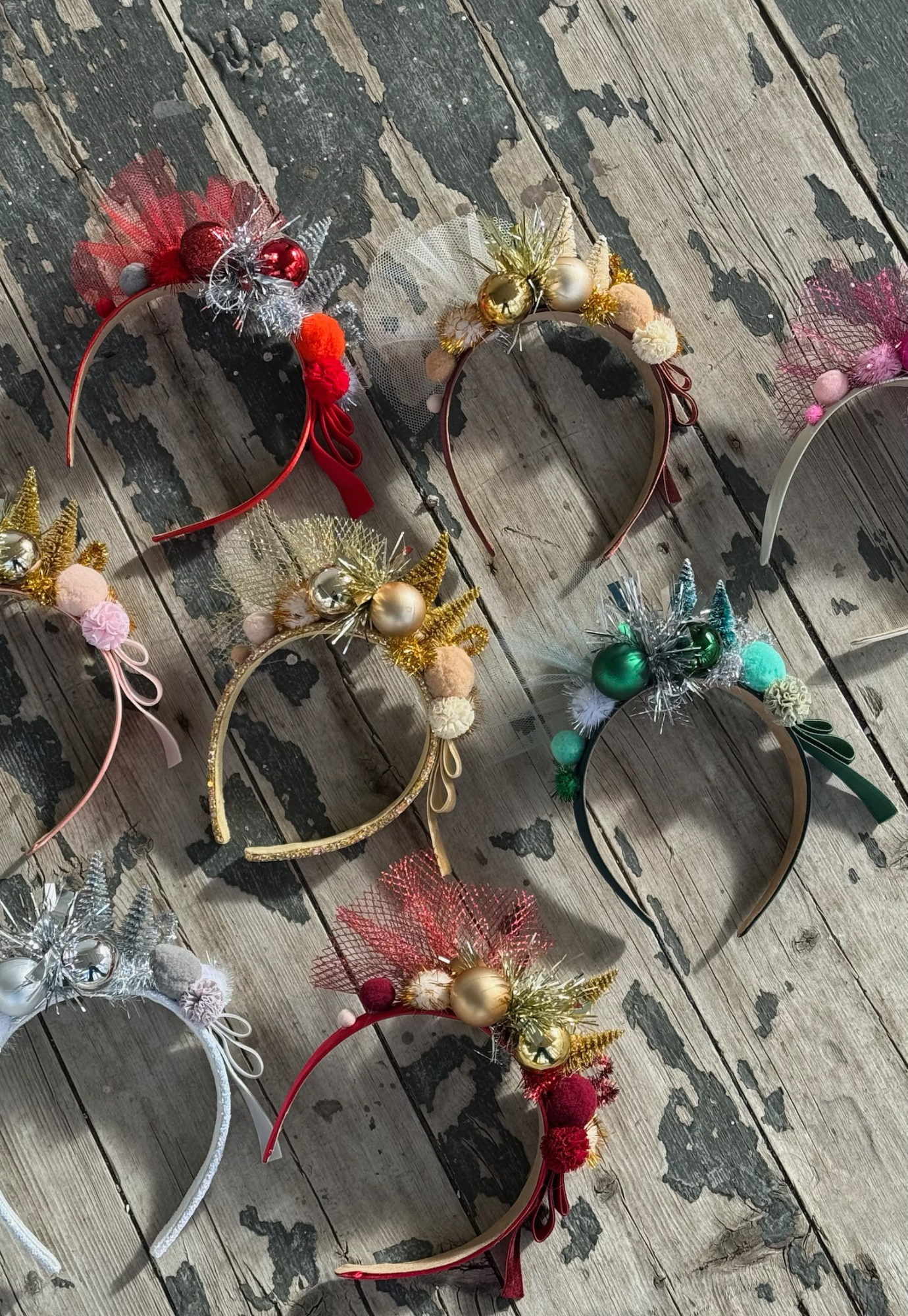 festive headpiece - joy to the world - pink