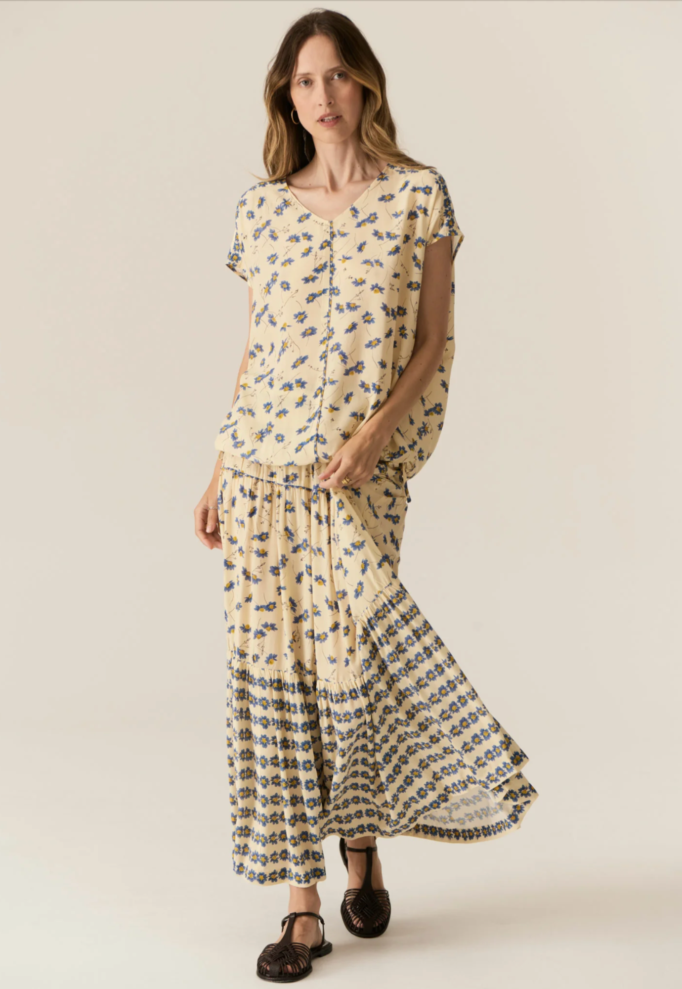 pol - lienne drawcord top - lienne print