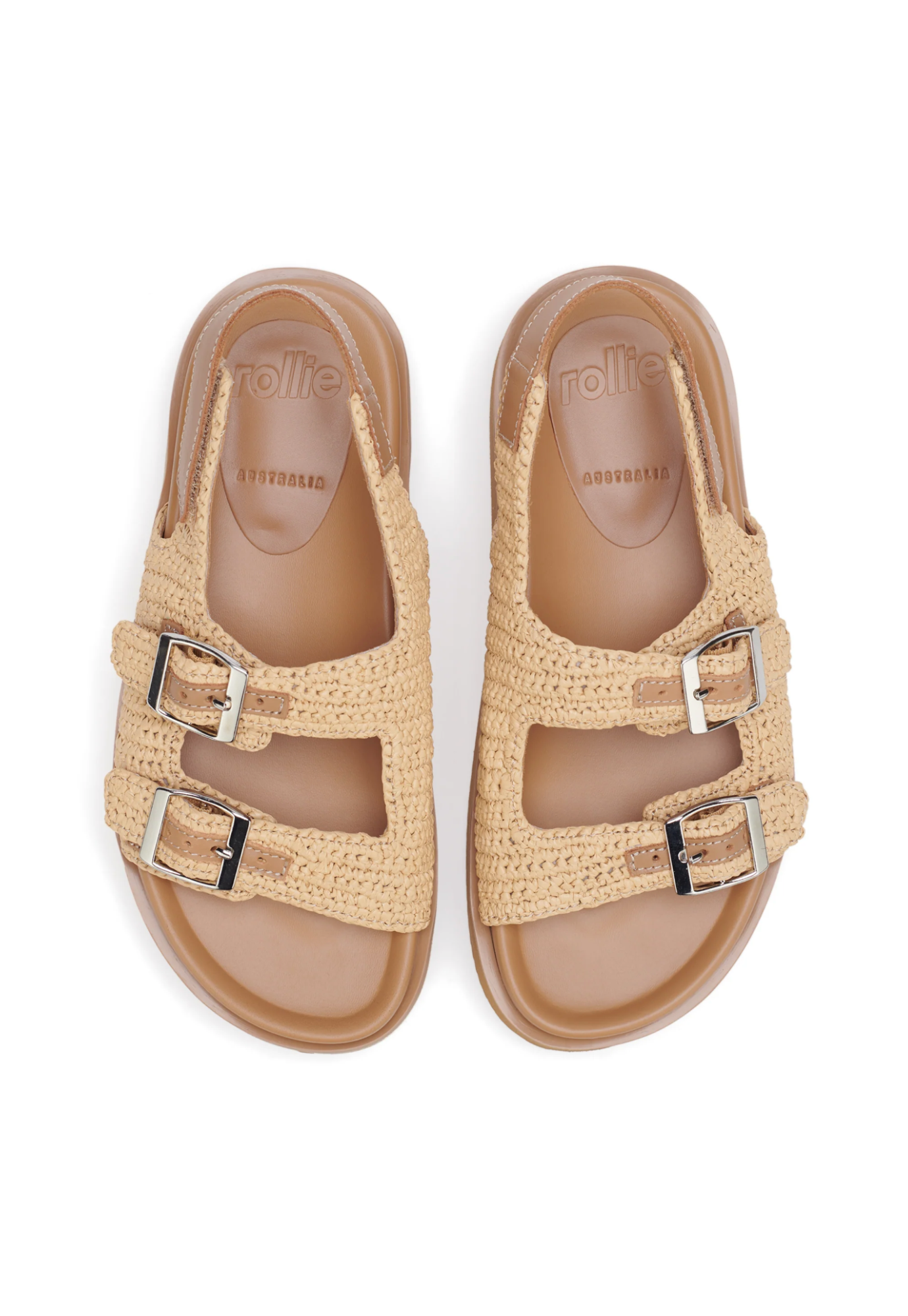rollie - ace sandal weave - all tan
