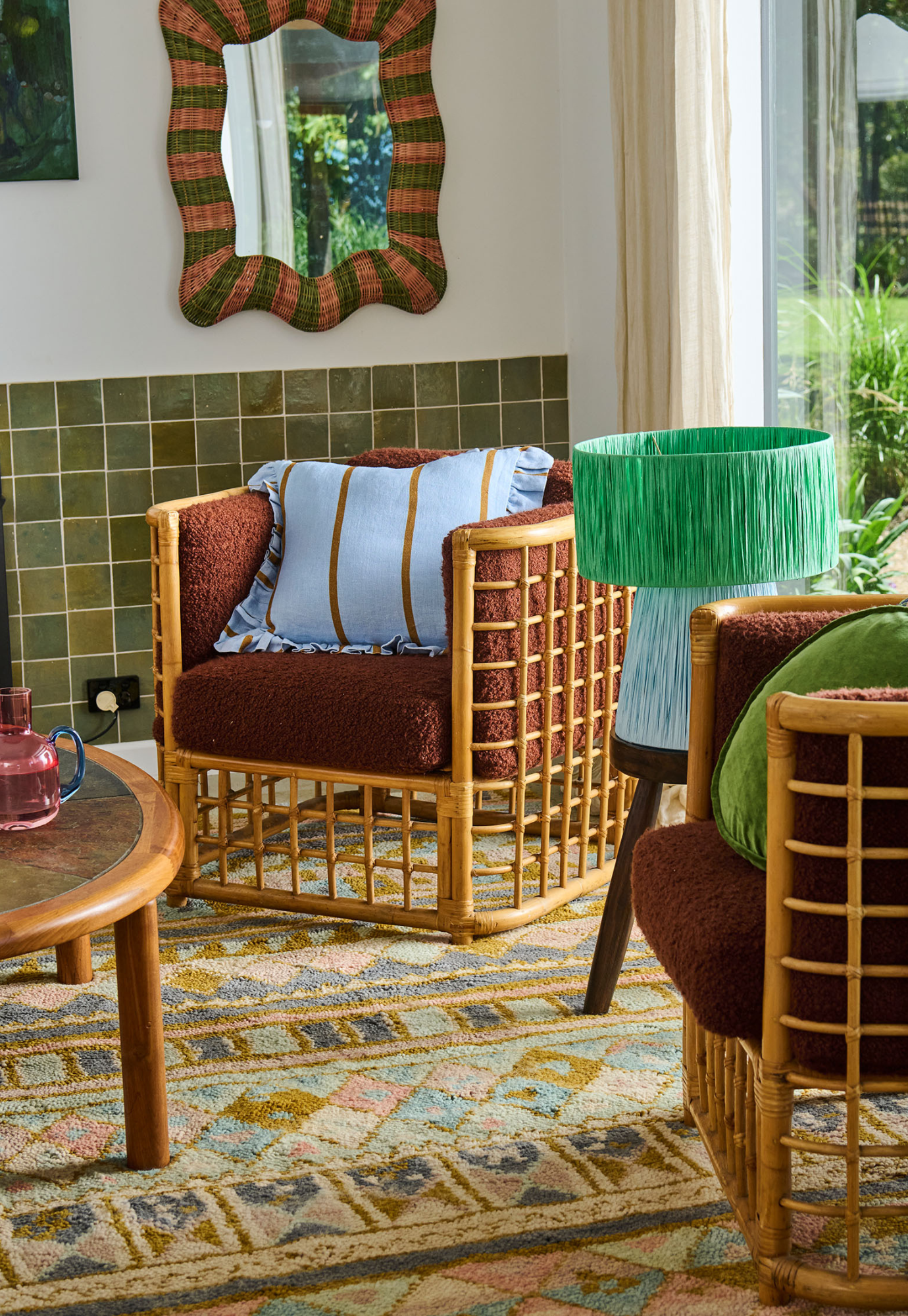 kip&co - como stripe frill upholstery cushion