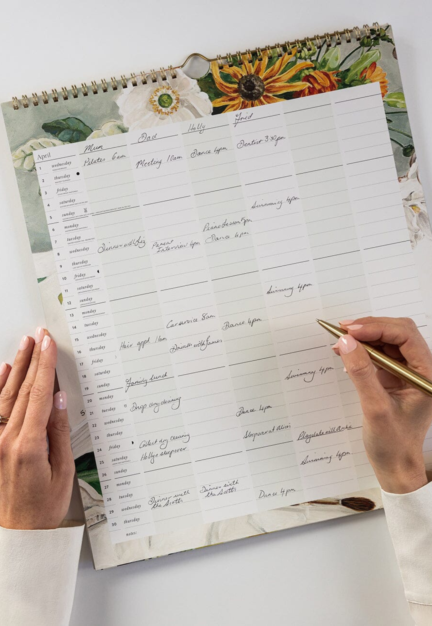 bespoke letterpress - 2026 family wall calendar