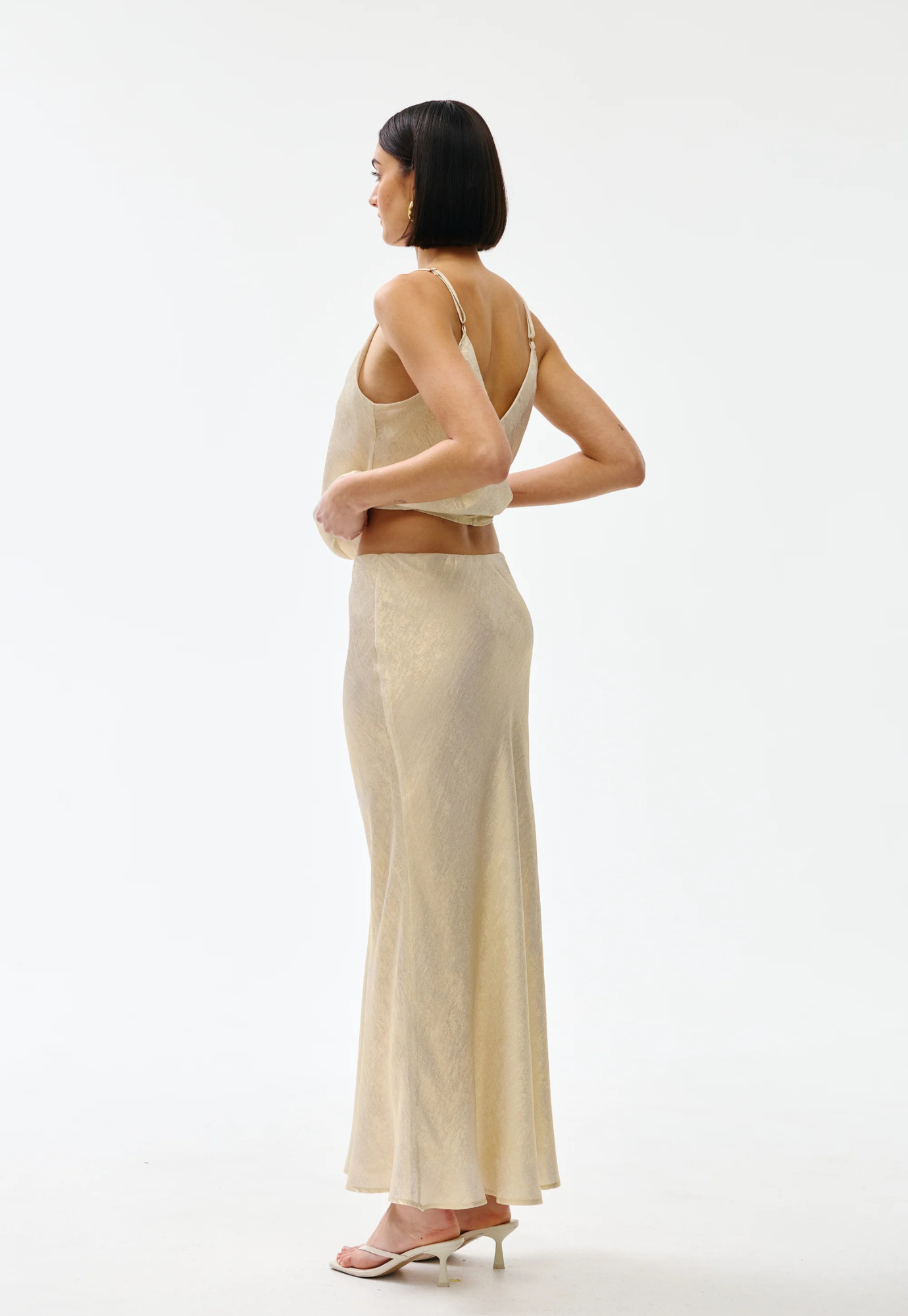 kinney - gia skirt - gold lustre