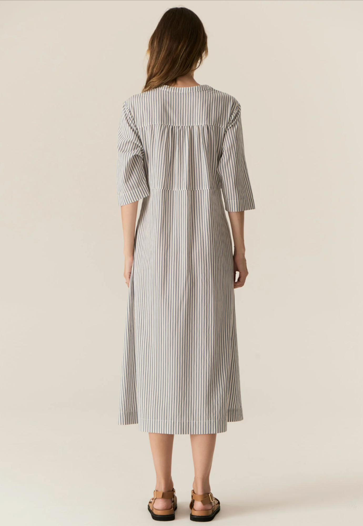 pol - vera shirt dress - blue stripe