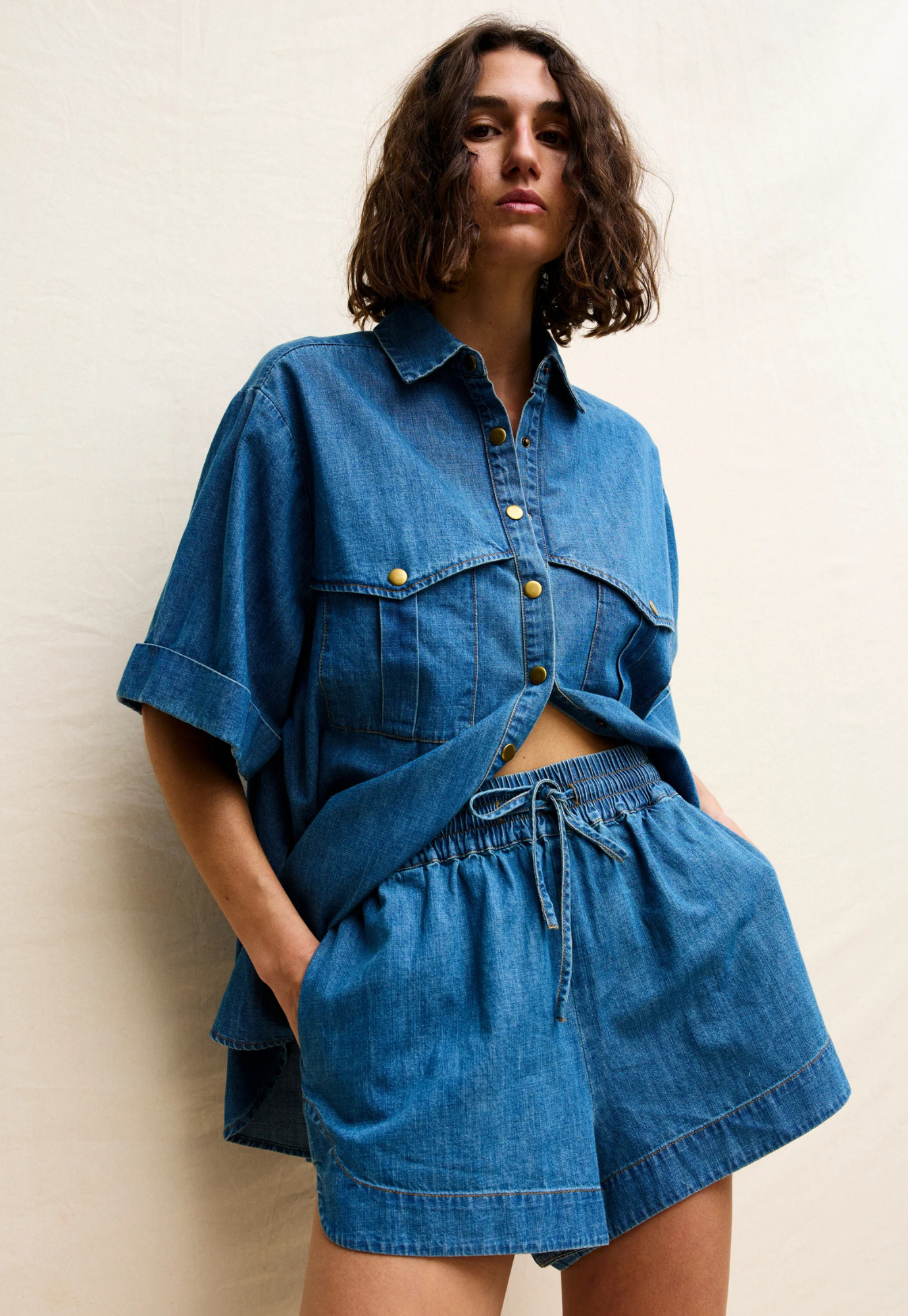 kinney - juniper short - denim