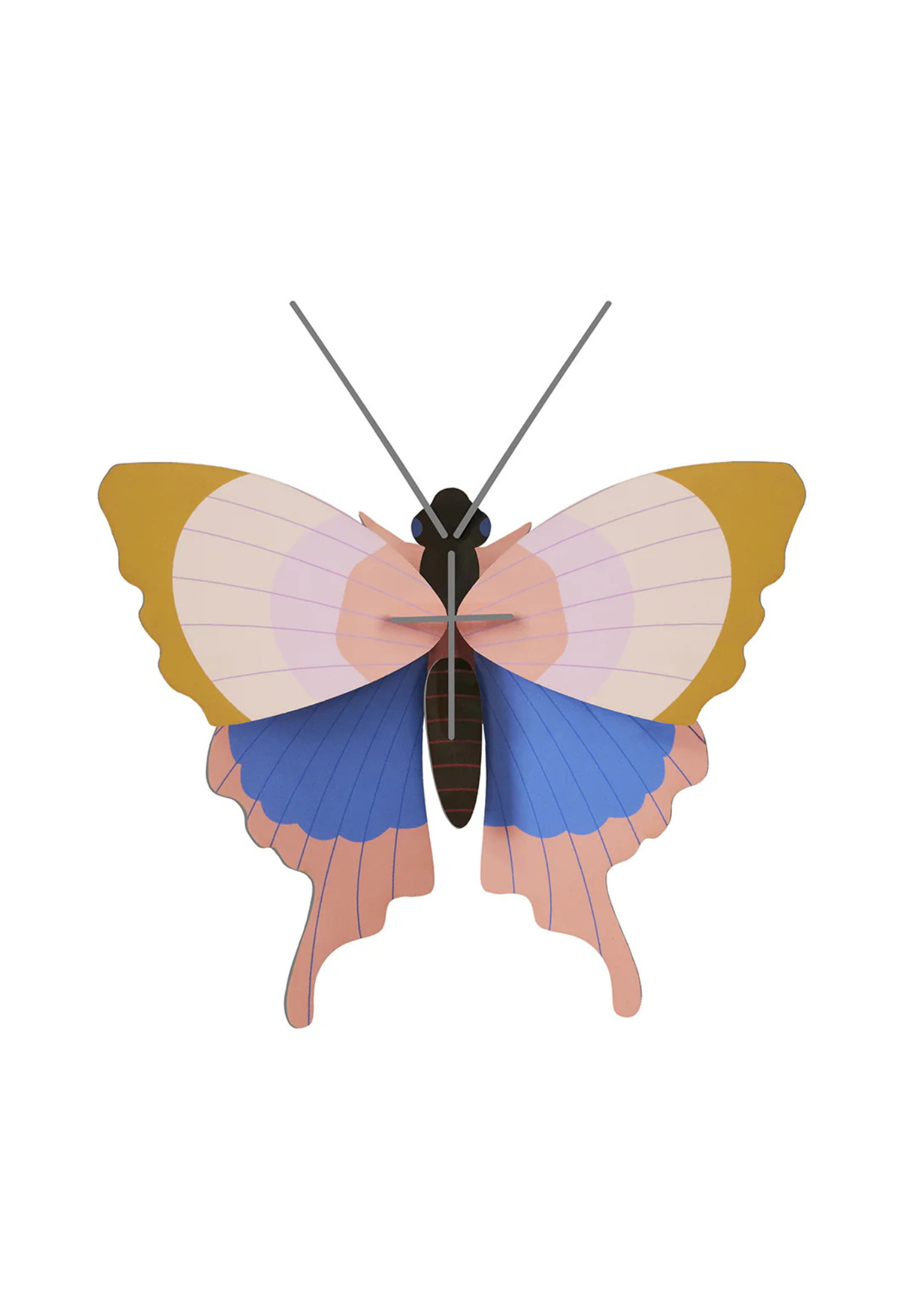 studio roof - wall art - gold rim butterfly