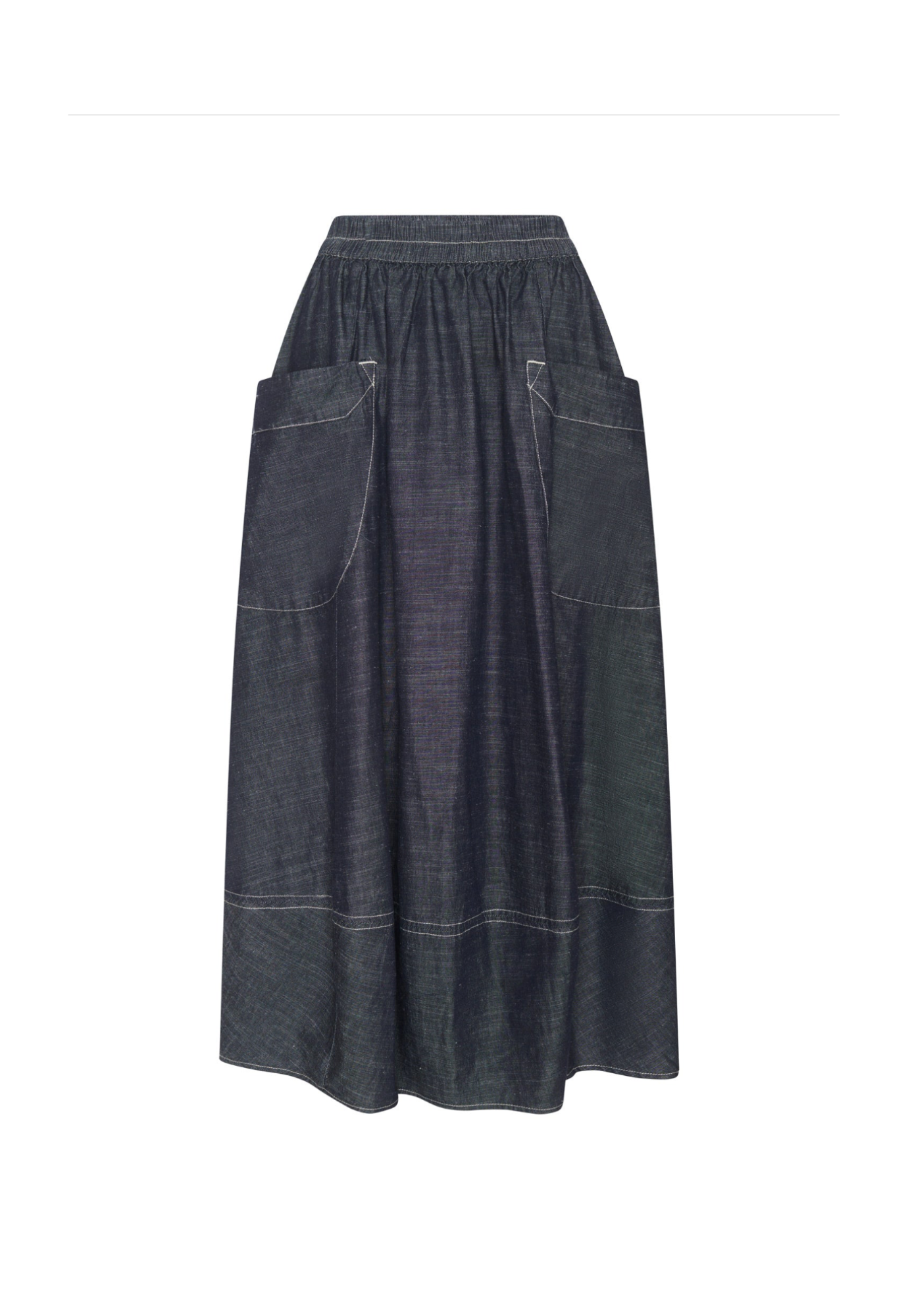 pol - avrid skirt - chambray
