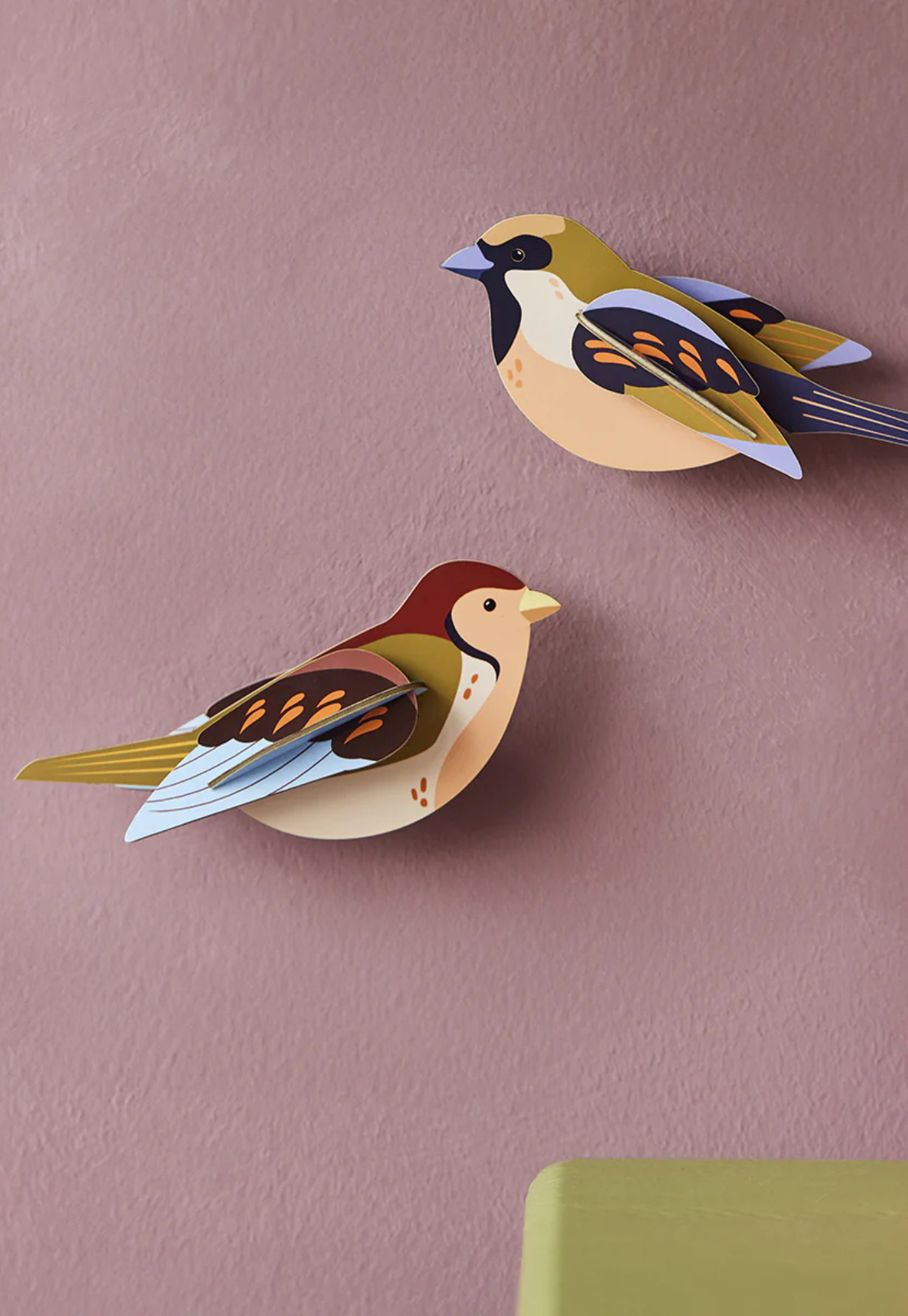 studio roof - wall art - sparrows