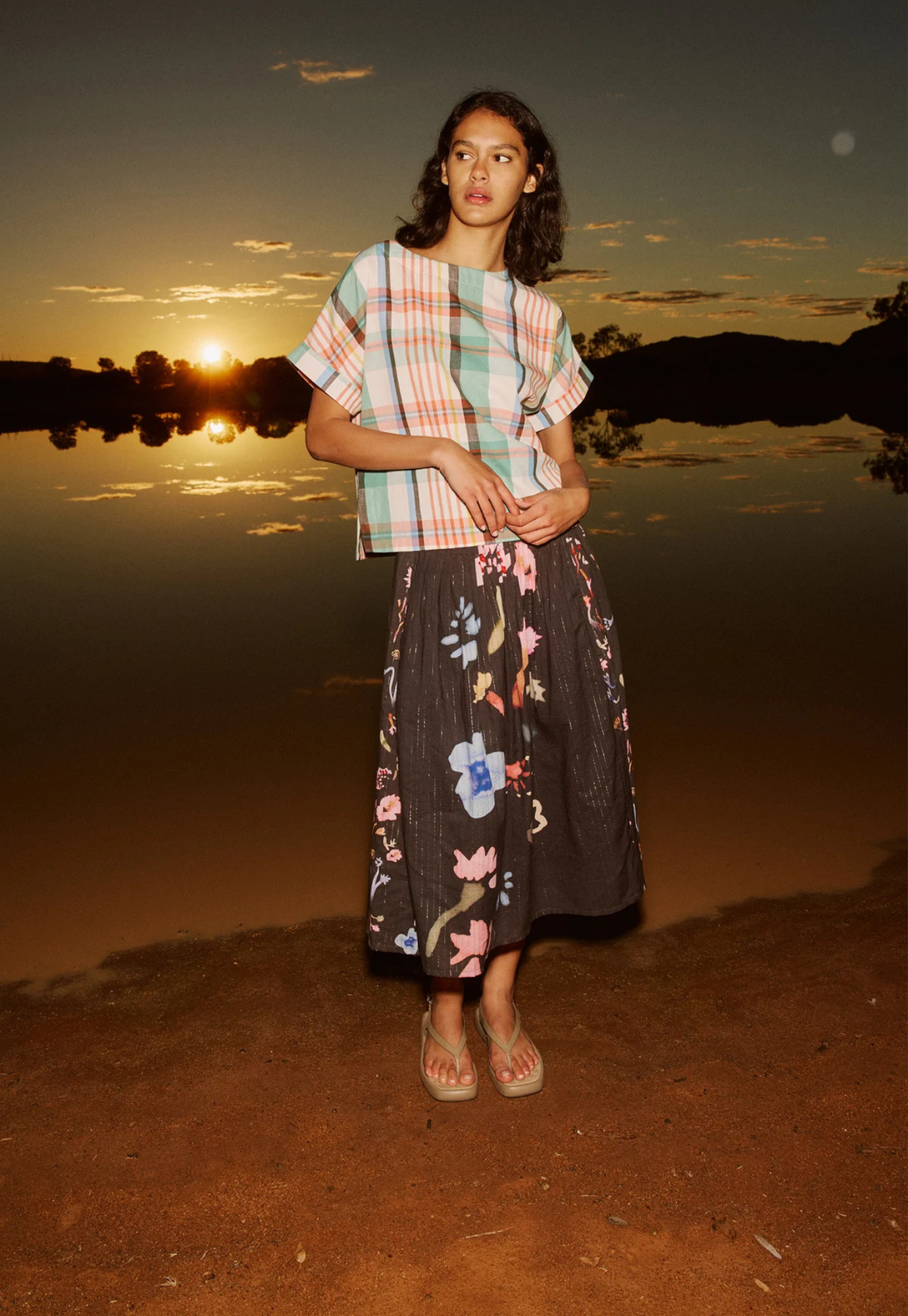 nancybird - dolman top - summer check