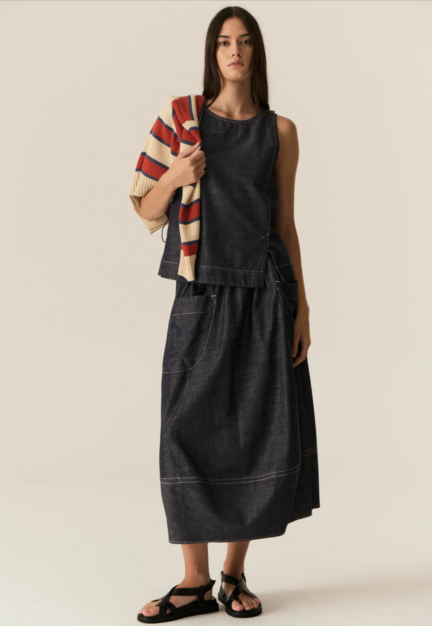 pol - avrid tank- chambray