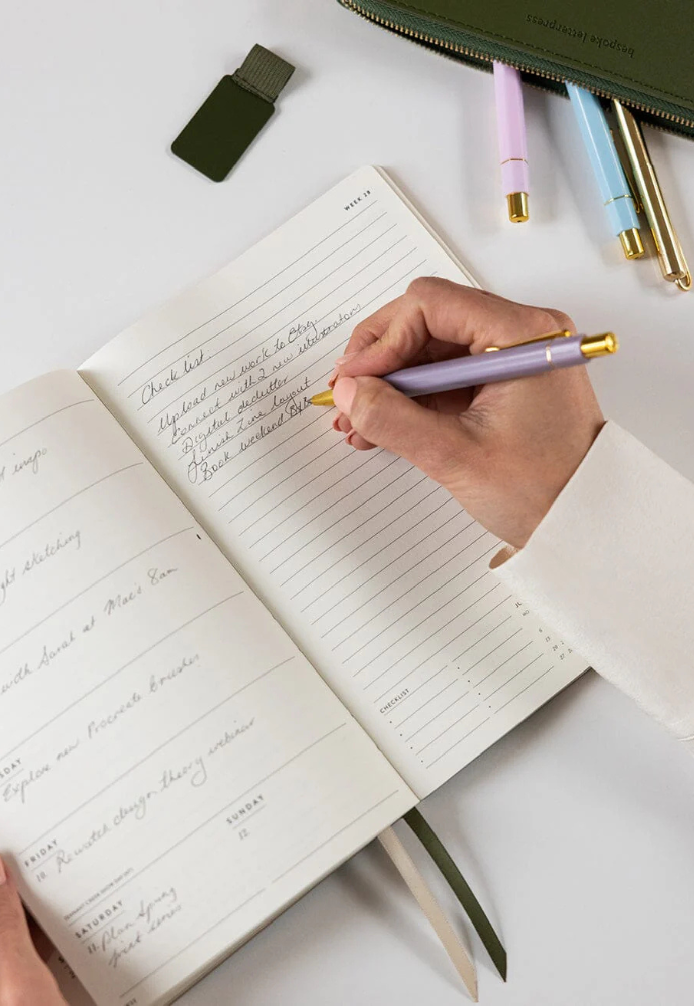 bespoke letterpress - 2026 planner notebook - fairy wren