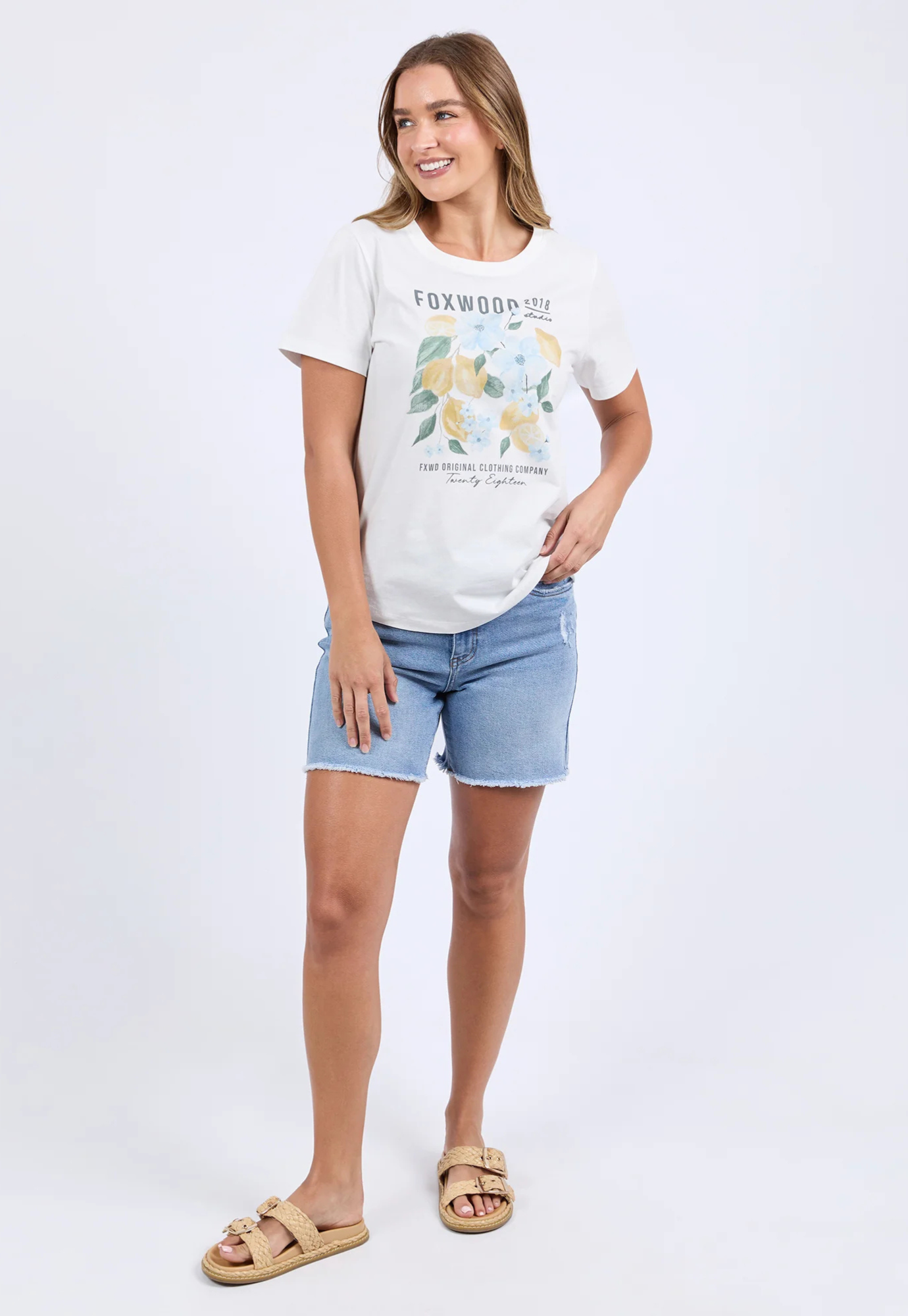 foxwood - limoncello tee - vintage white