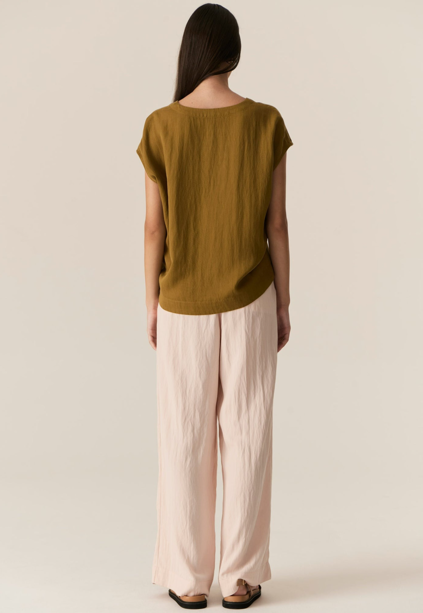 pol - faire top - khaki