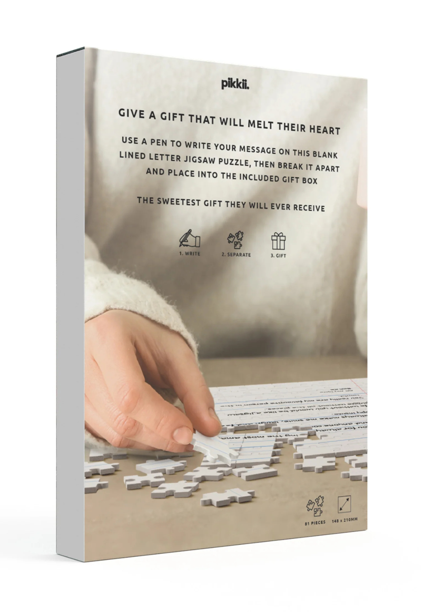 pikkii - blank lined letter jigsaw puzzle