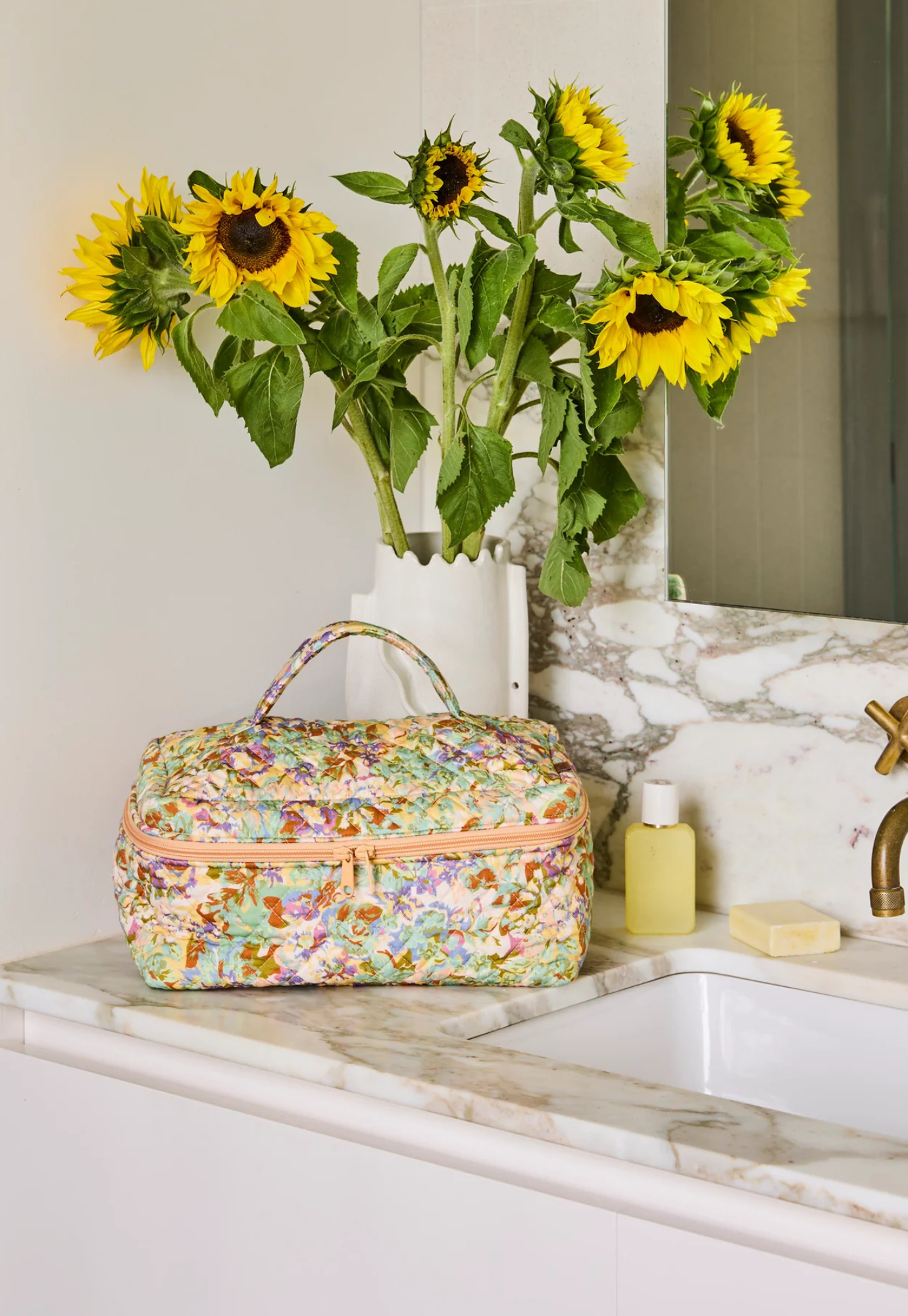 kip&co - forever mine quilted cotton toiletry case