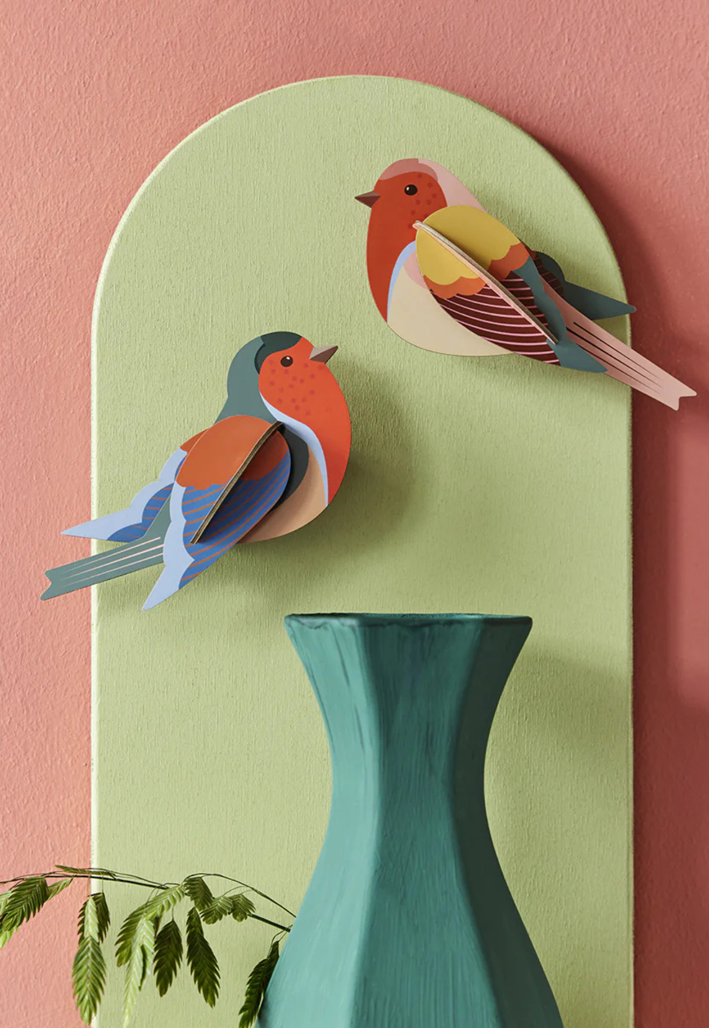 studio roof - wall art - robins