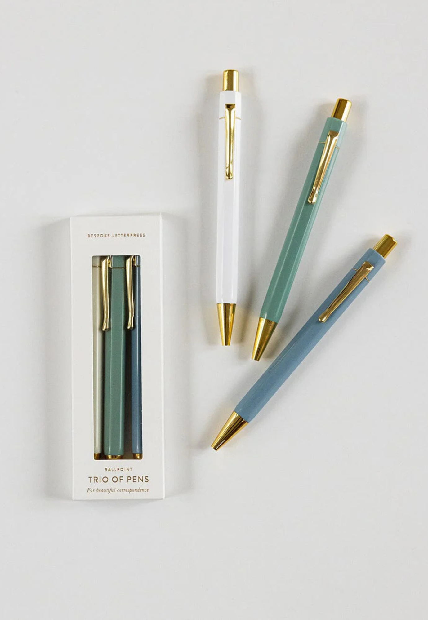 bespoke letterpress - trio of pens