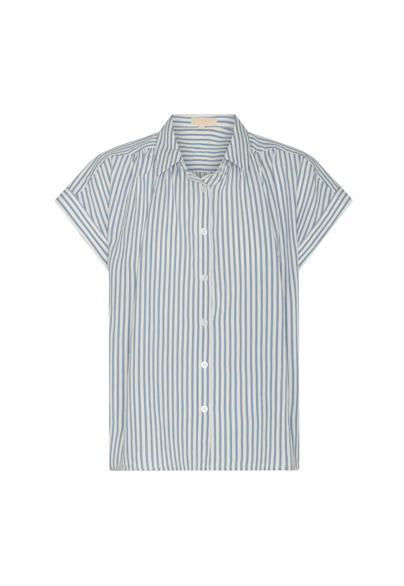 pol - vera cap sleeve shirt - blue stripe