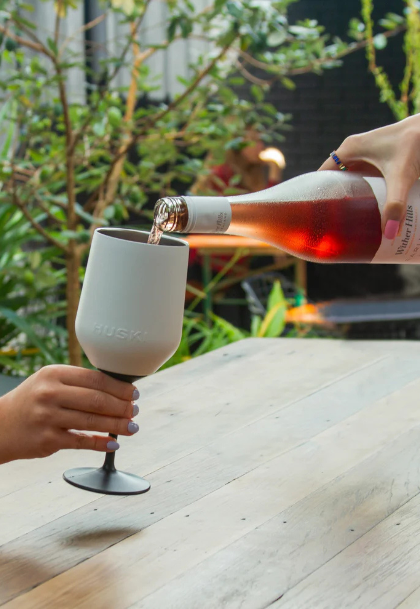 huski - wine tumbler 2.0 - brushed stainless