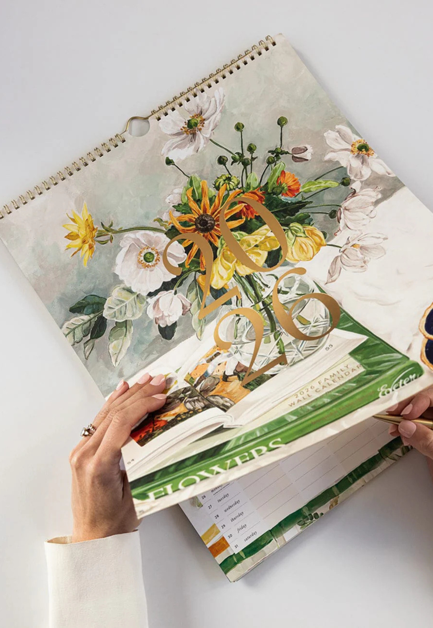 bespoke letterpress - 2026 family wall calendar