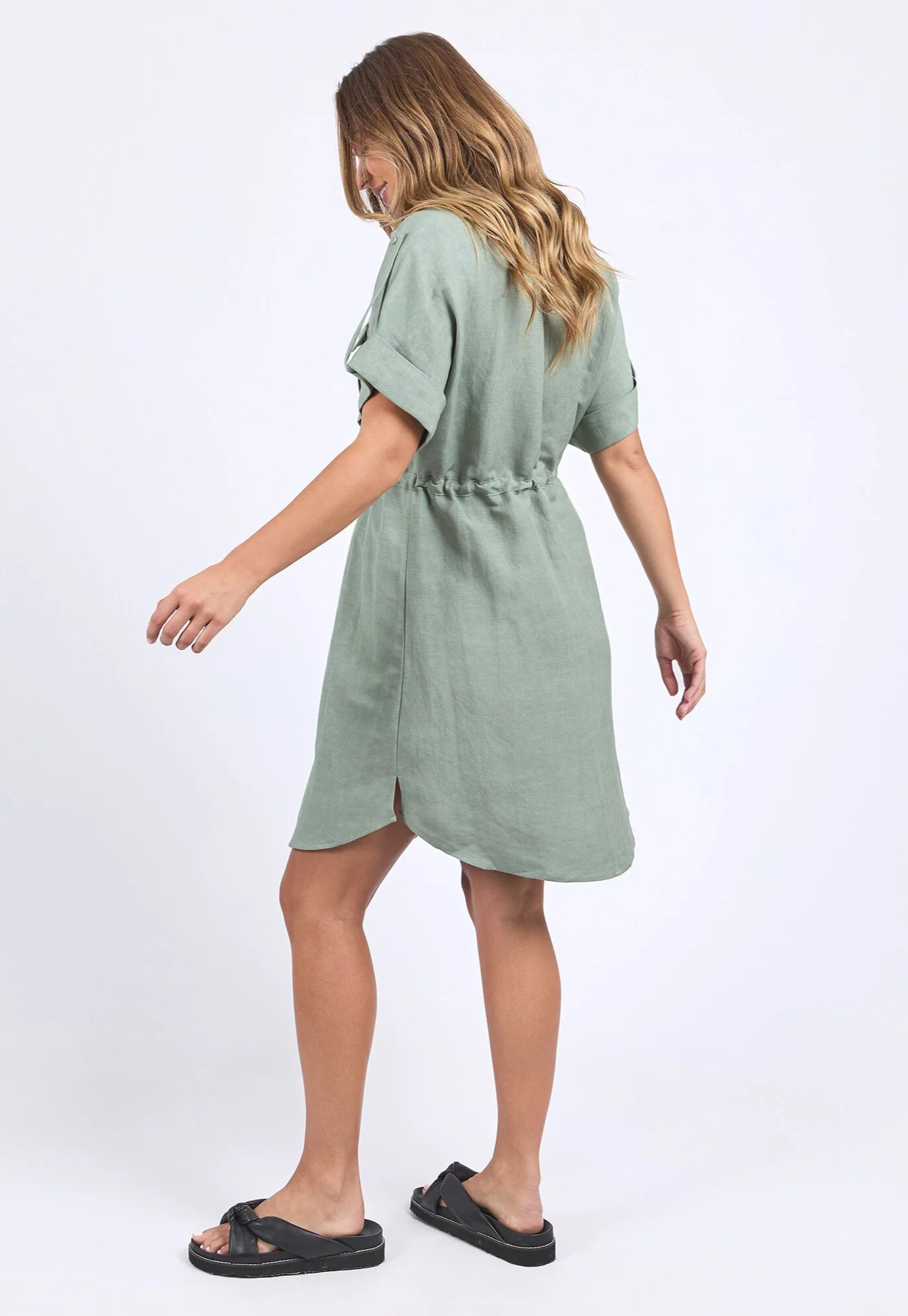 foxwood - willow shirt dress - iceberg green