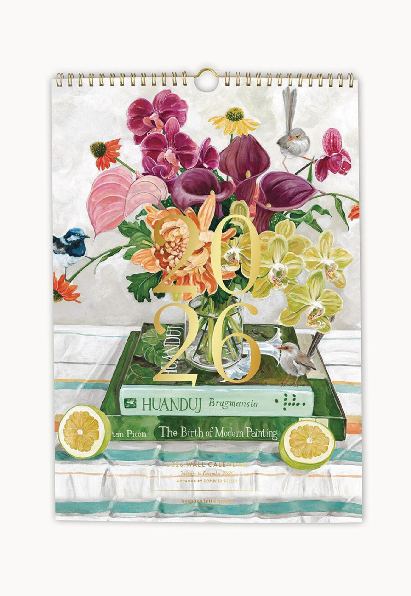 bespoke letterpress - 2026 wall calendar