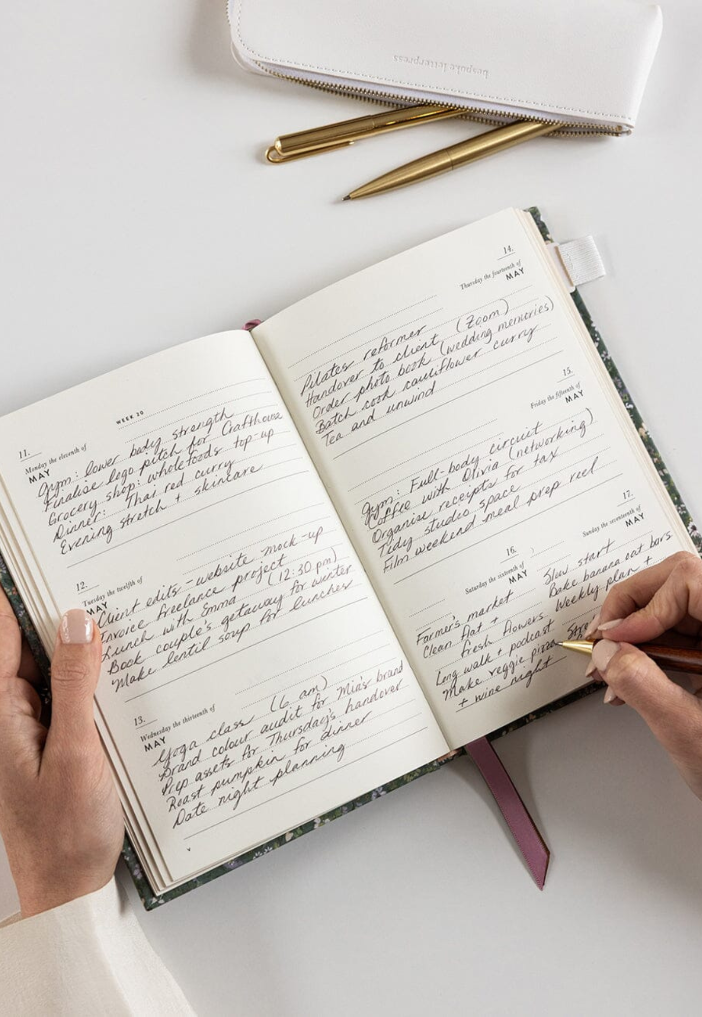 bespoke letterpress - 2026 petite planner - summer perennials