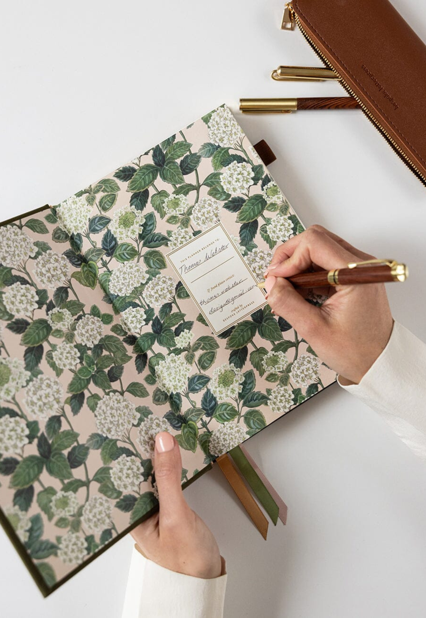 bespoke letterpress - 2026 desktop planner - hunter green