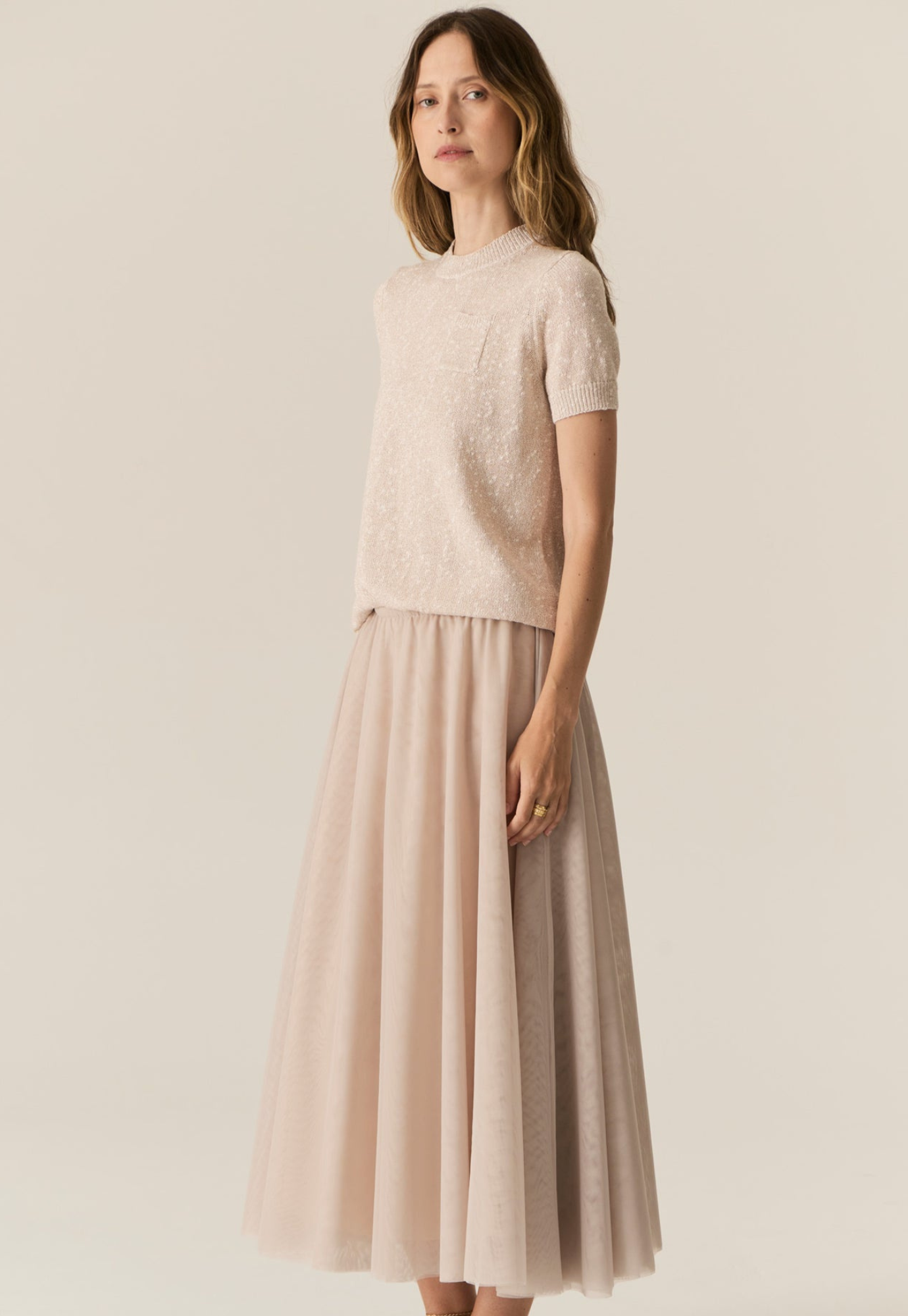 pol - posay tulle skirt - pebble