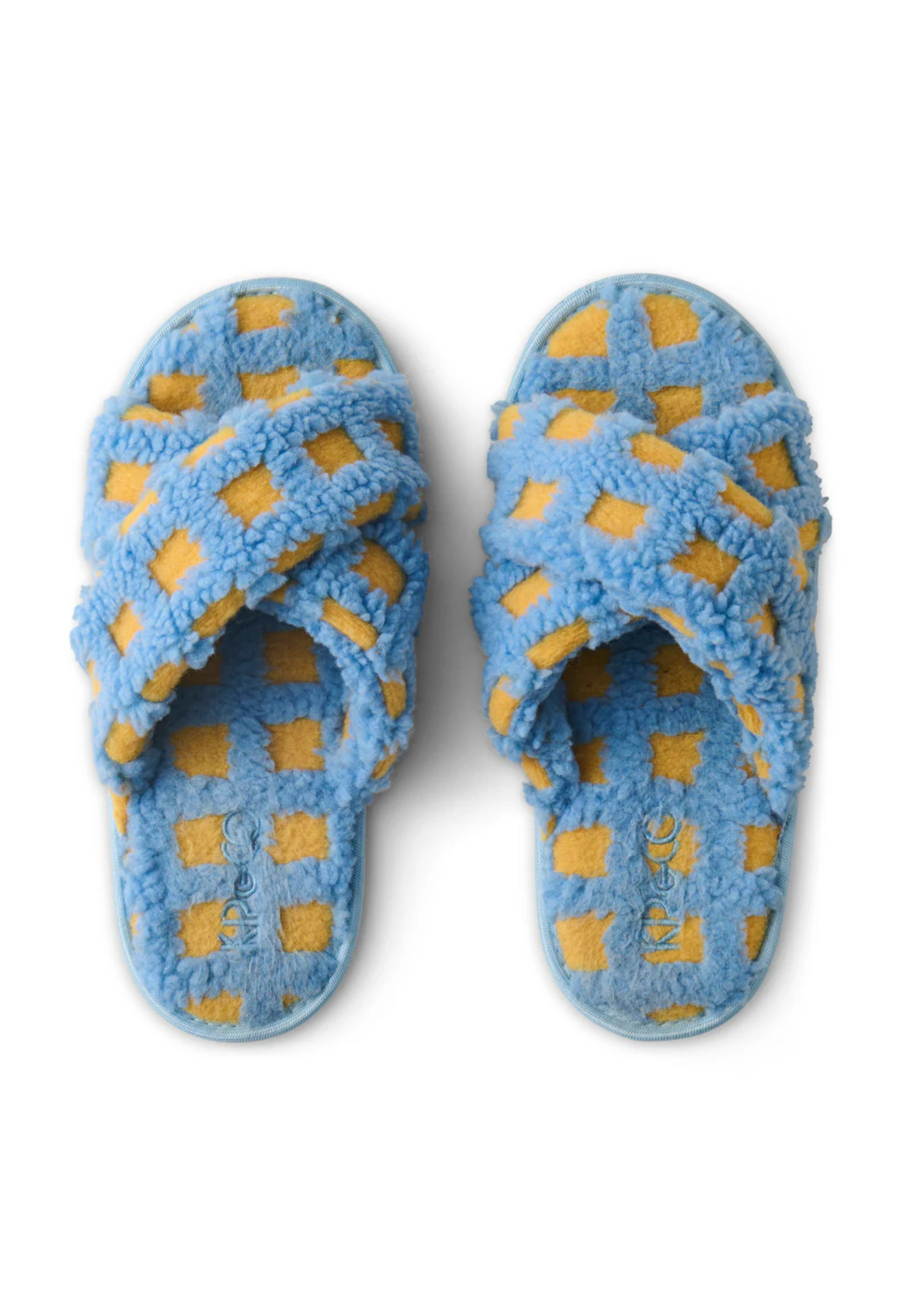 kip&co - ocean shores check sherpa slippers