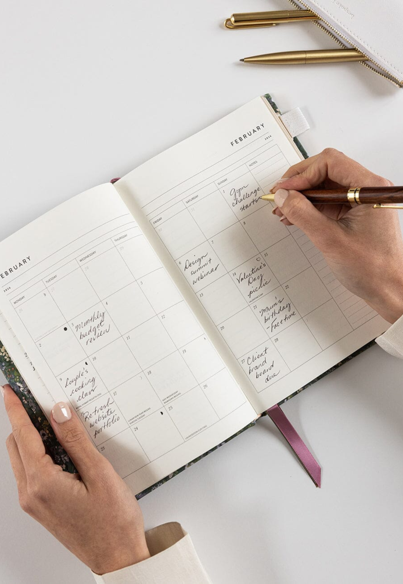 bespoke letterpress - 2026 petite planner - summer perennials