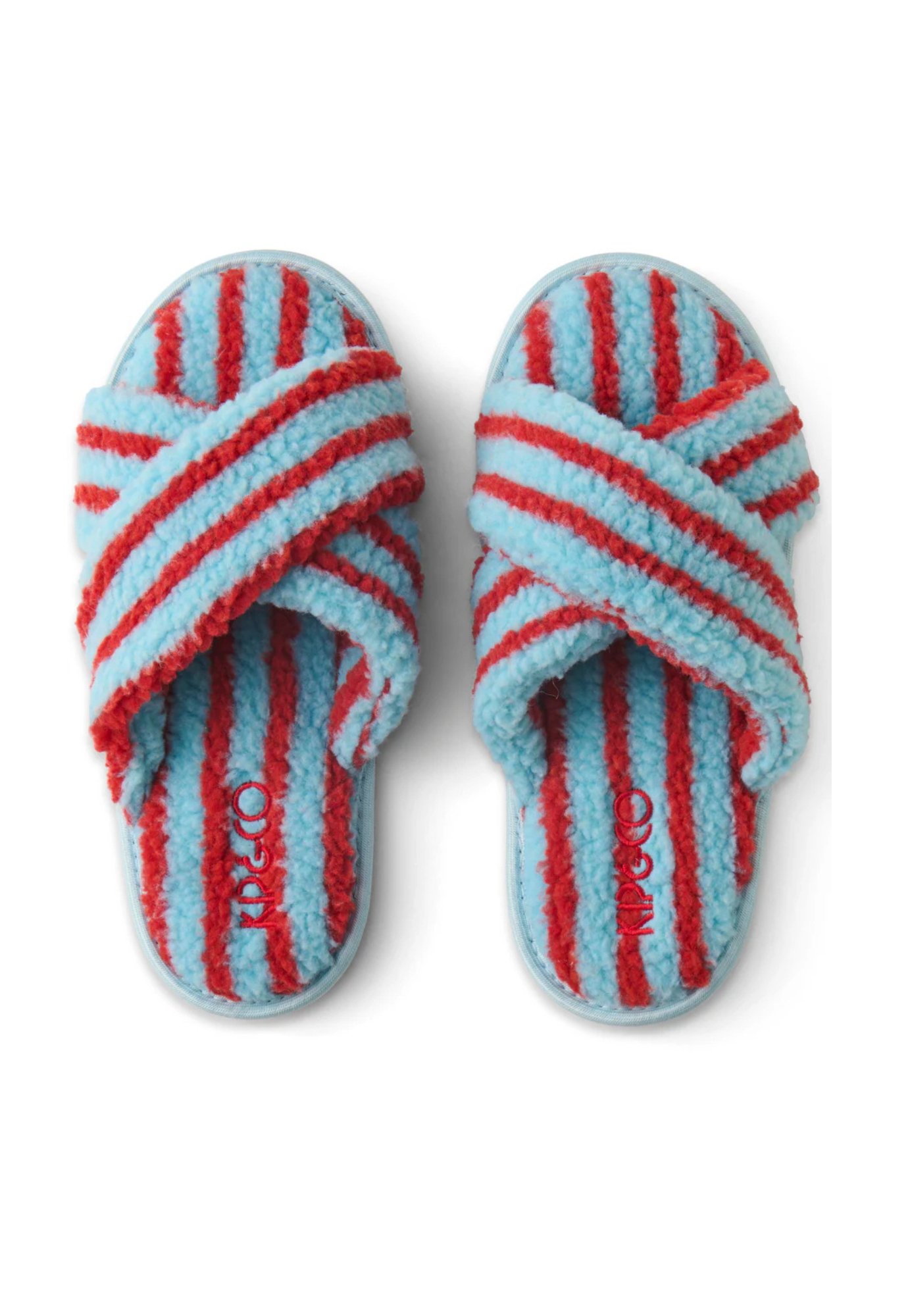kip&co - hamilton stripe sherpa slippers