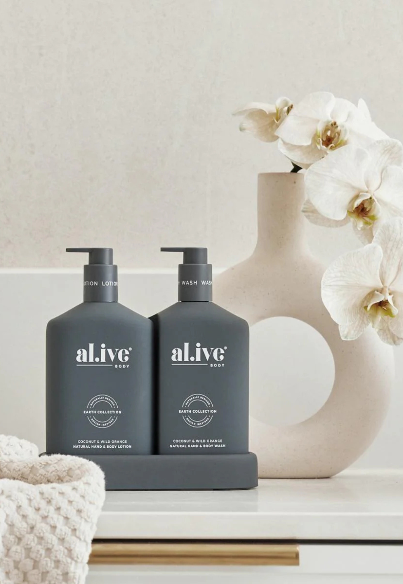 al.ive - wash & lotion duo - coconut & wild orange