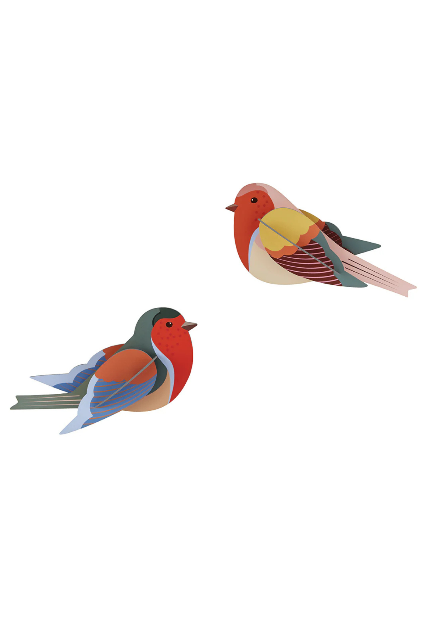 studio roof - wall art - robins