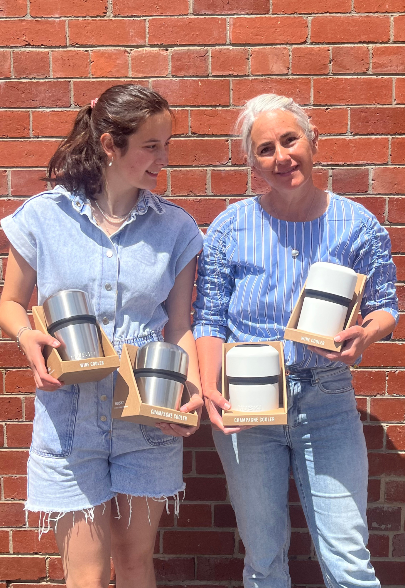 huski - champagne cooler - white