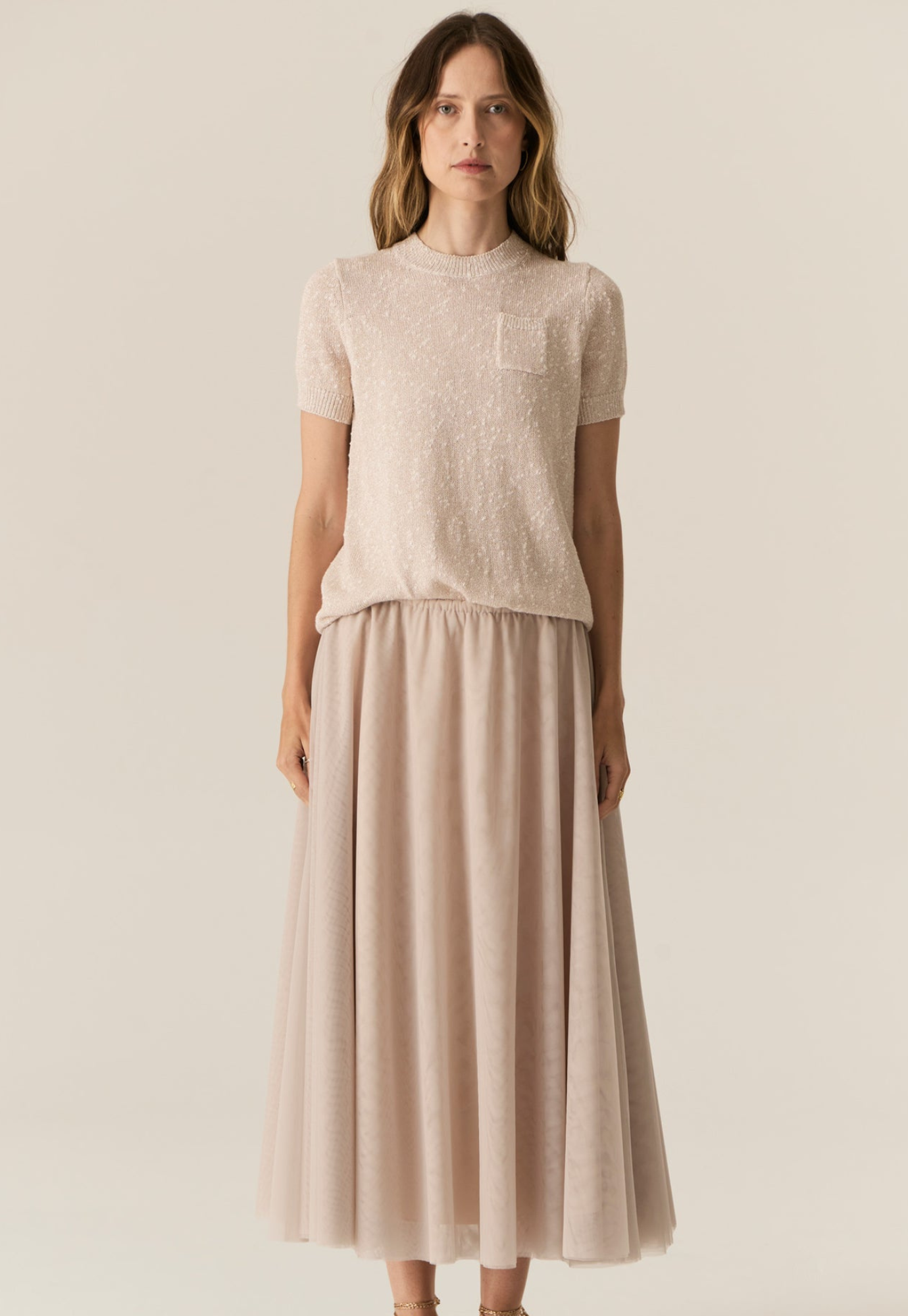 pol - posay tulle skirt - pebble