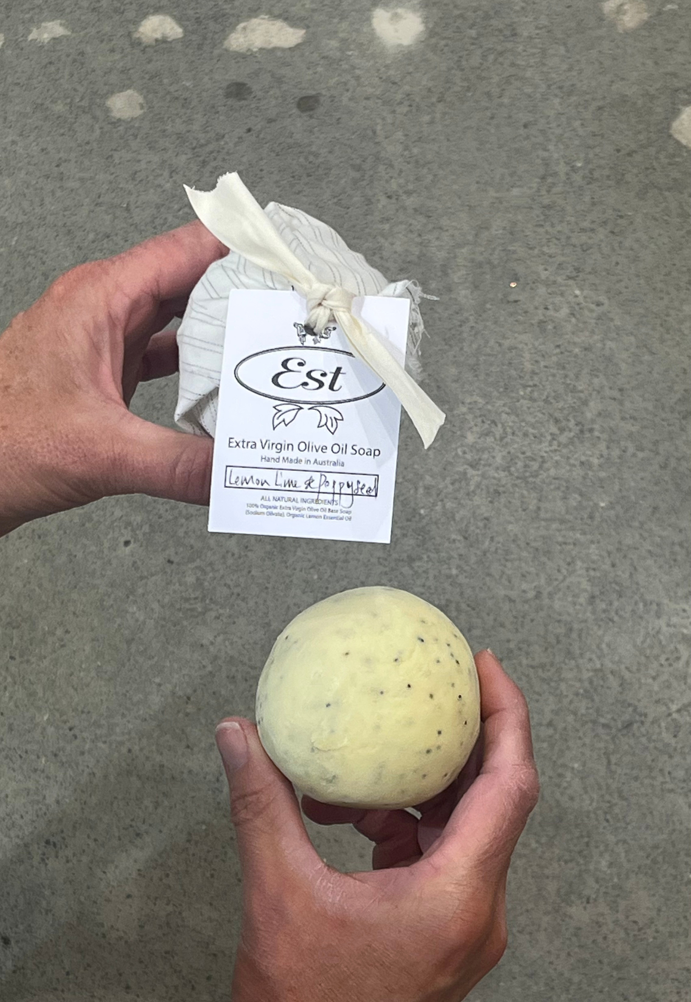 est australia - large olive oil soap ball