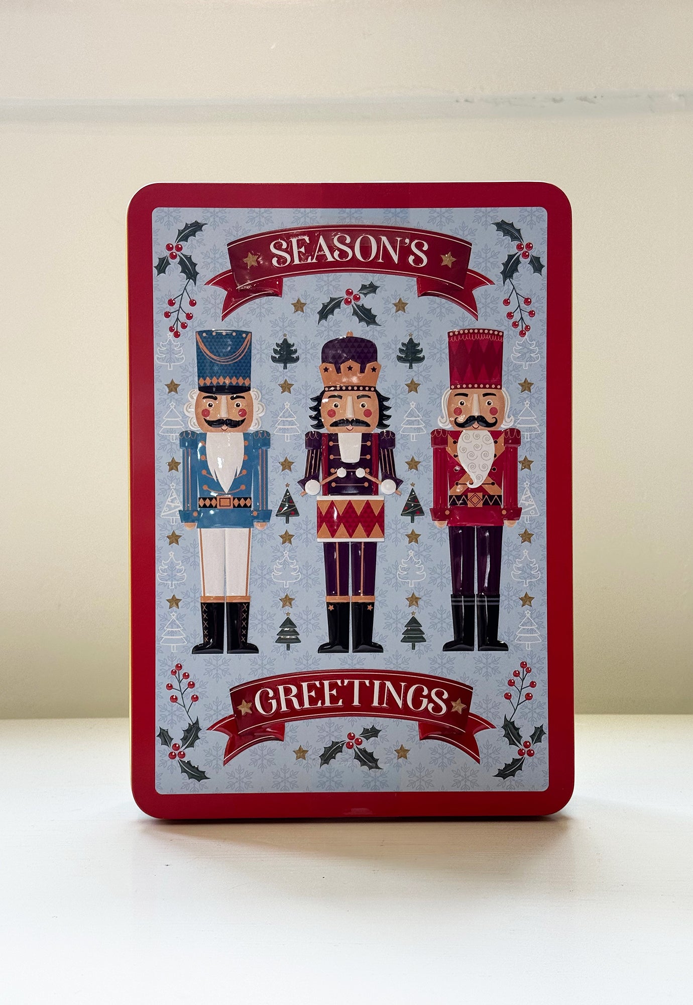 nutcracker embossed biscuit tin