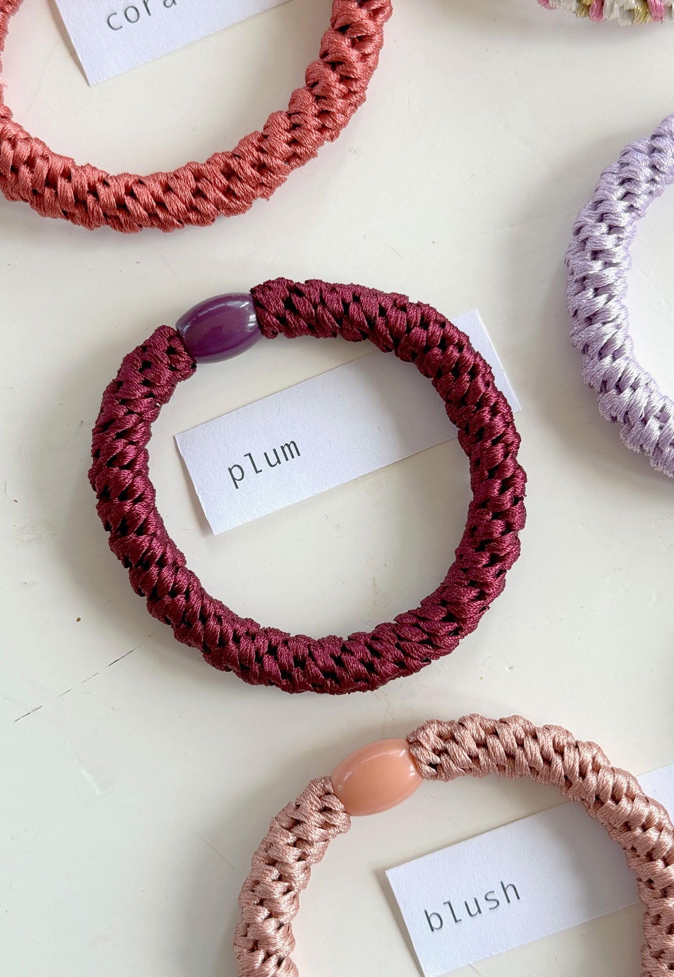 p+p - braided hair ties - fleur collection