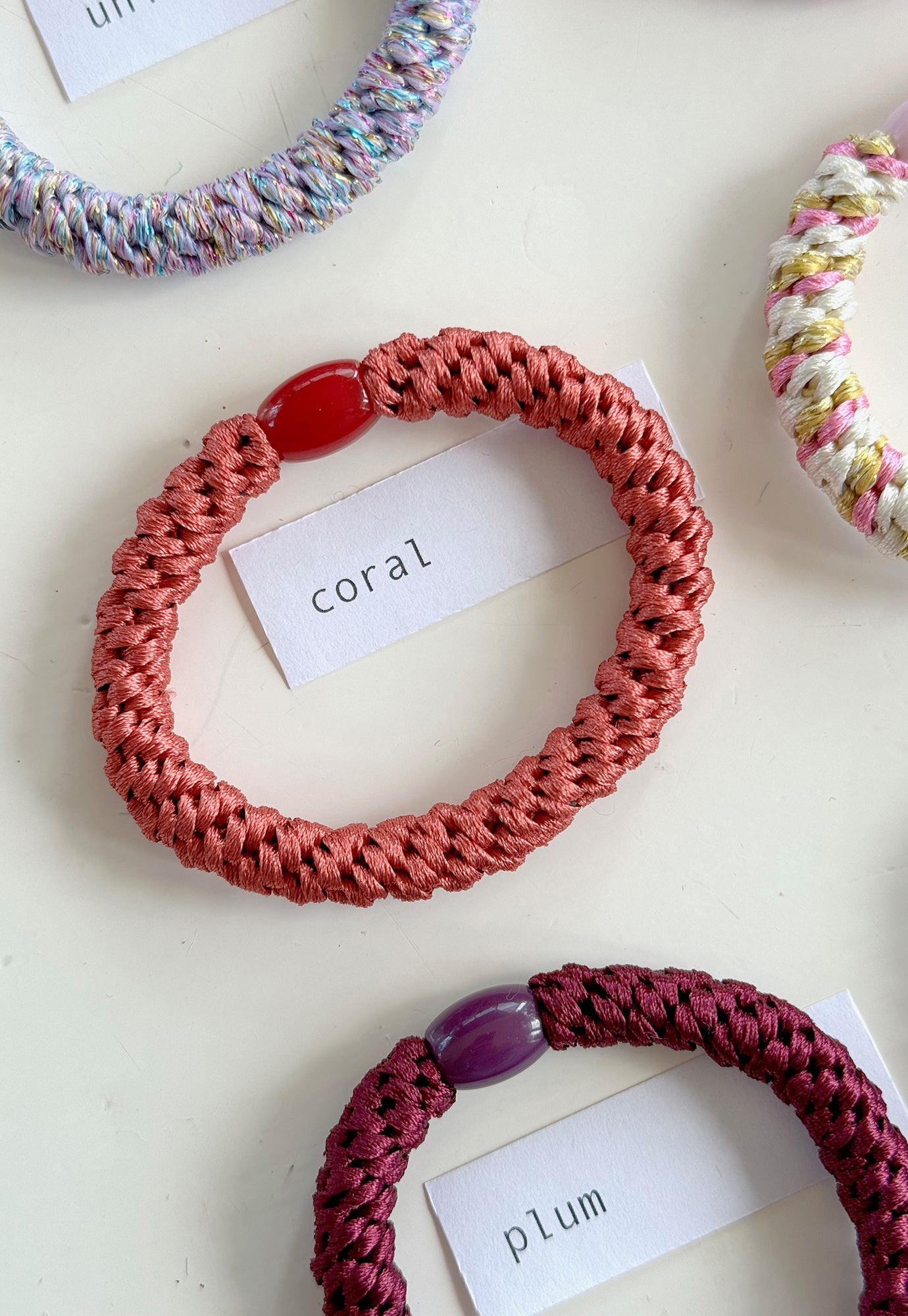 p+p - braided hair ties - fleur collection