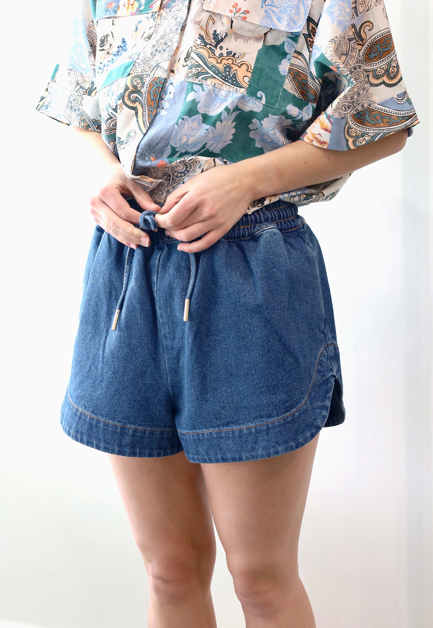 kinney - freya short - dark denim