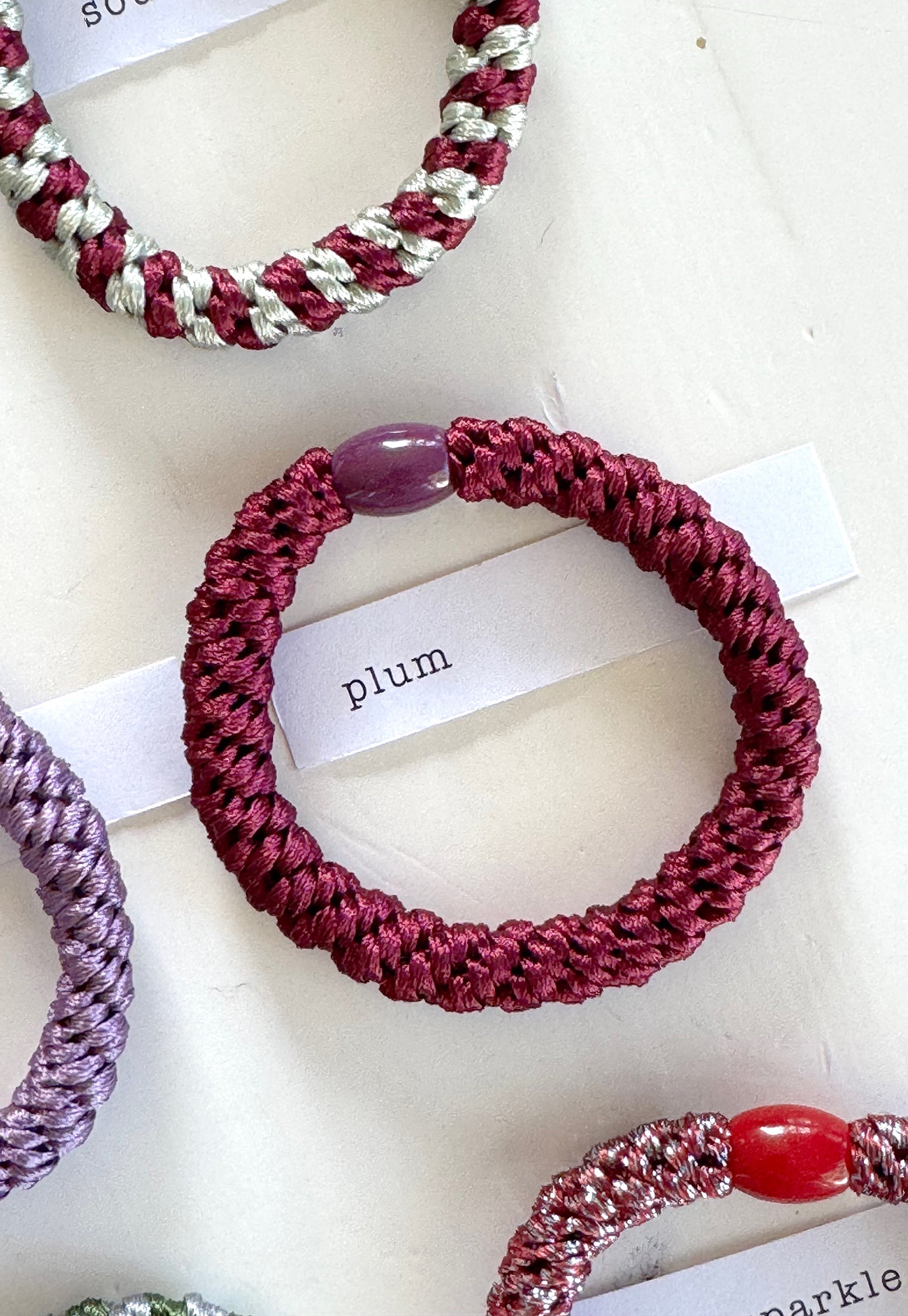 p+p - braided hair ties - jardin collection