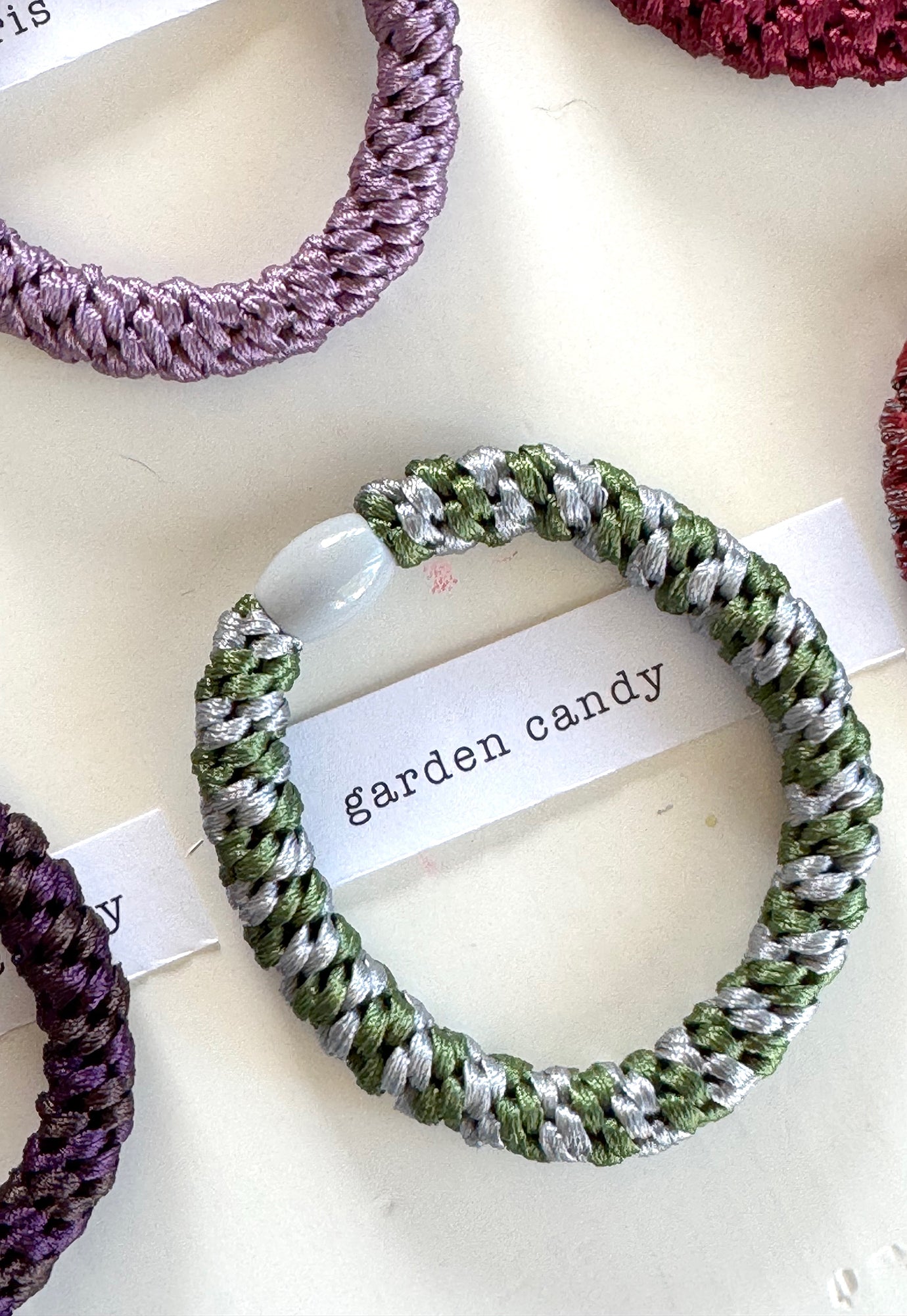 p+p - braided hair ties - jardin collection