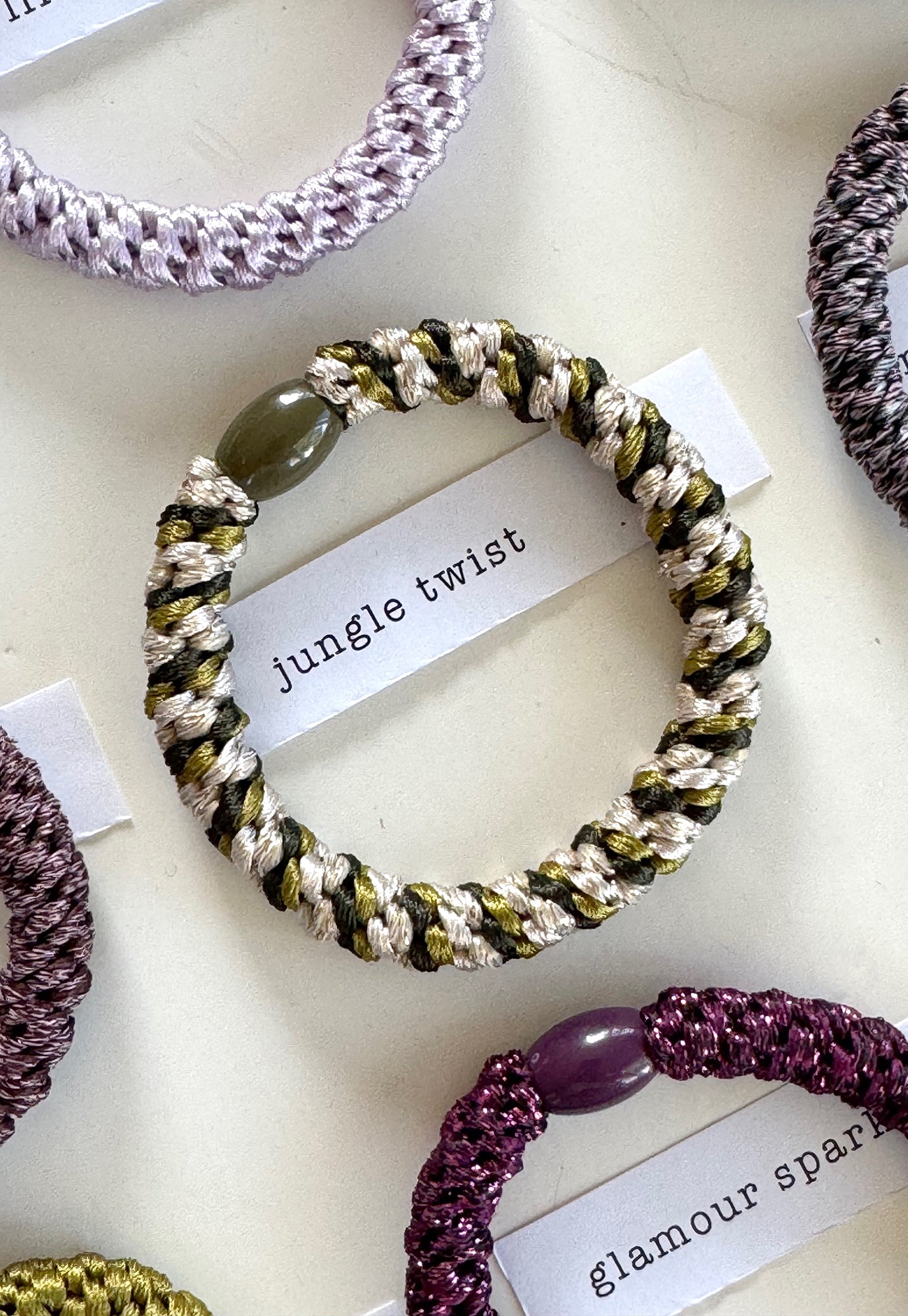 p+p - braided hair ties - jardin collection