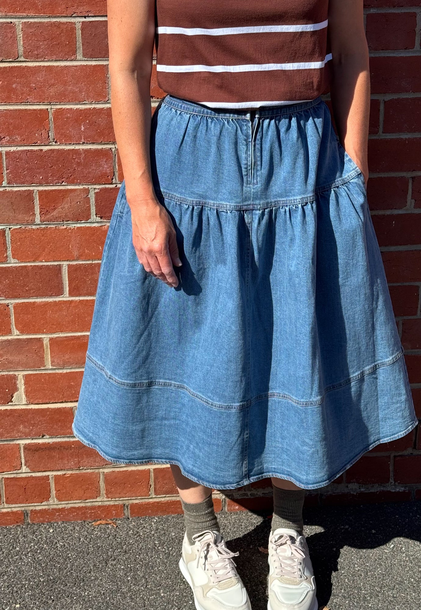nancybird - leni skirt - denim