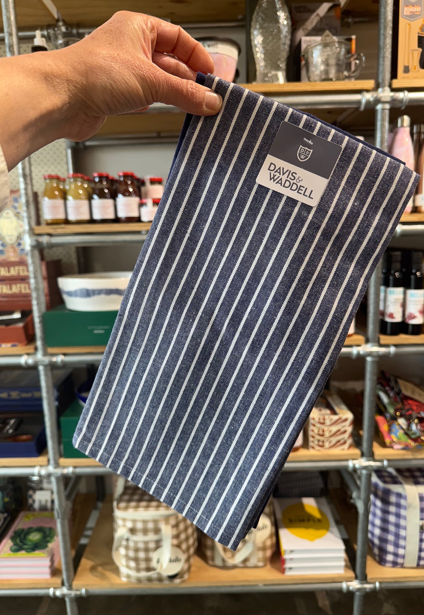 davis & waddell - butcher stripe tea towel set of 2