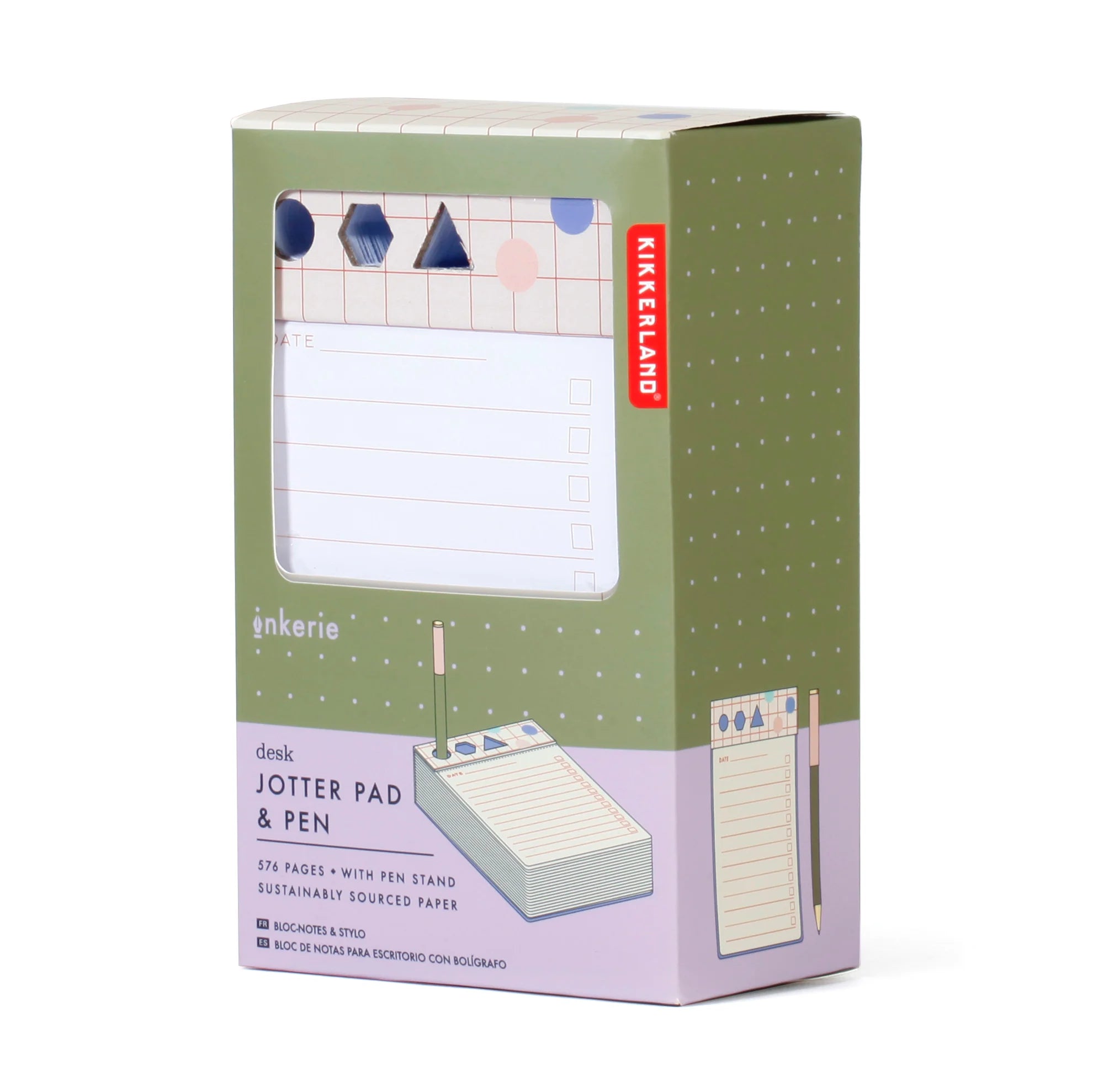 kikkerland - desk jotter pad & pen