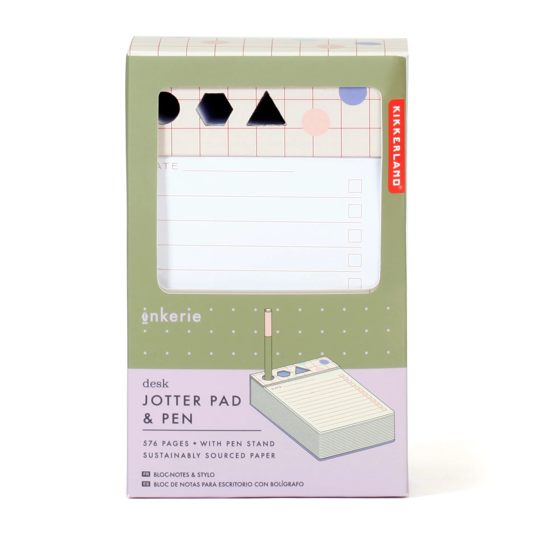 kikkerland - desk jotter pad & pen