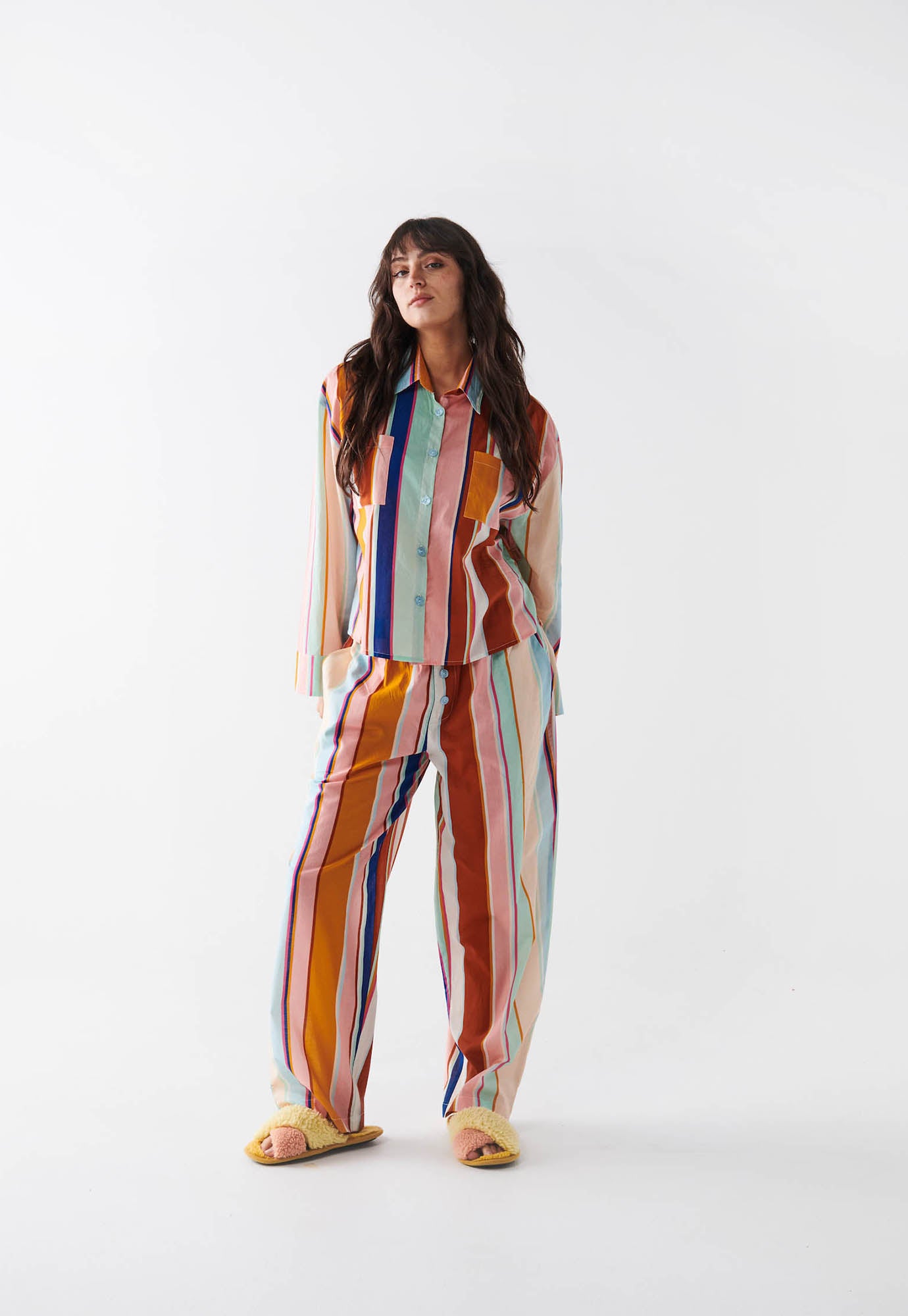 kip&co - jaipur stripe cotton pyjama set